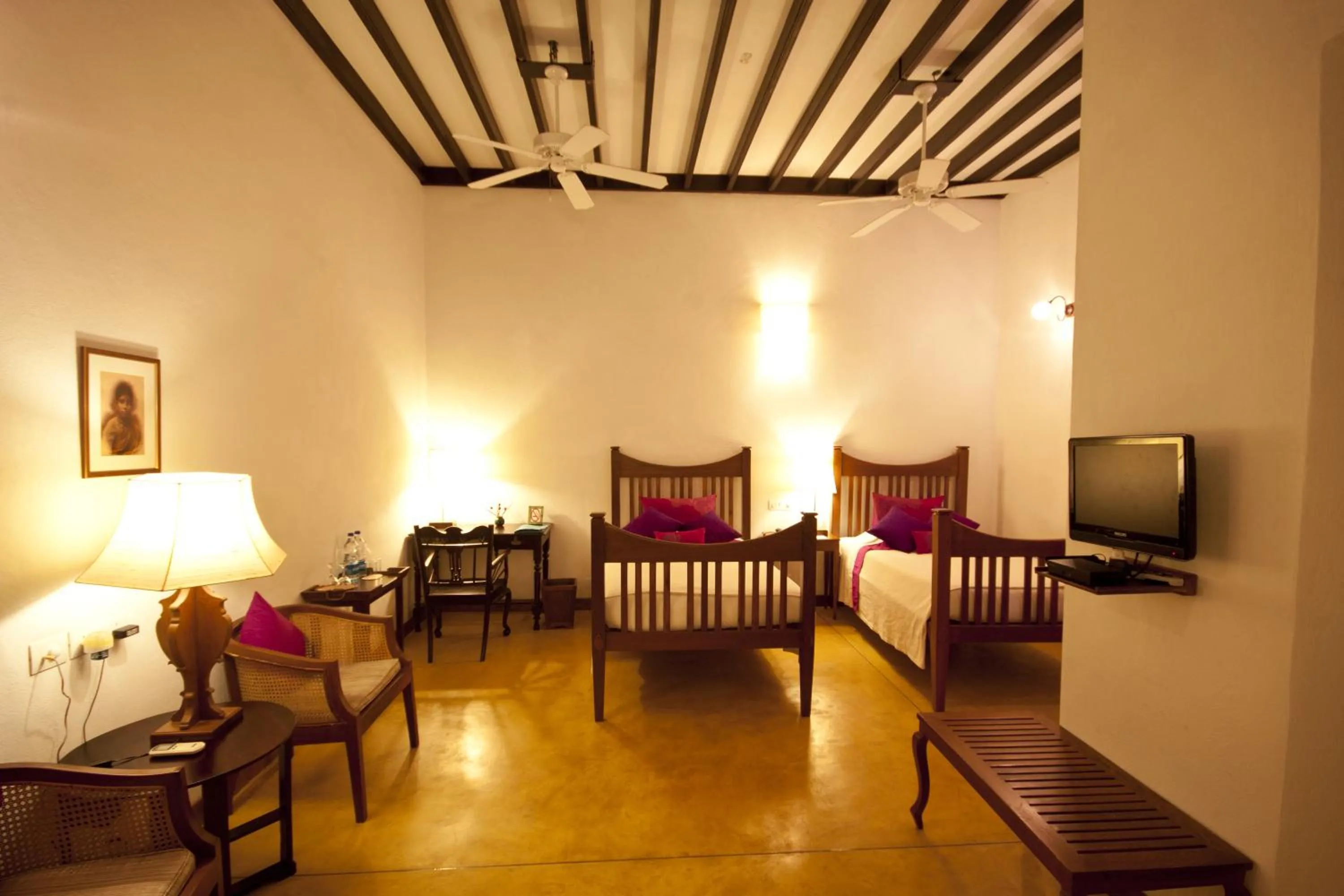 Photo of the whole room, Bed in Maison Perumal Pondicherry - A CGH Earth Experience