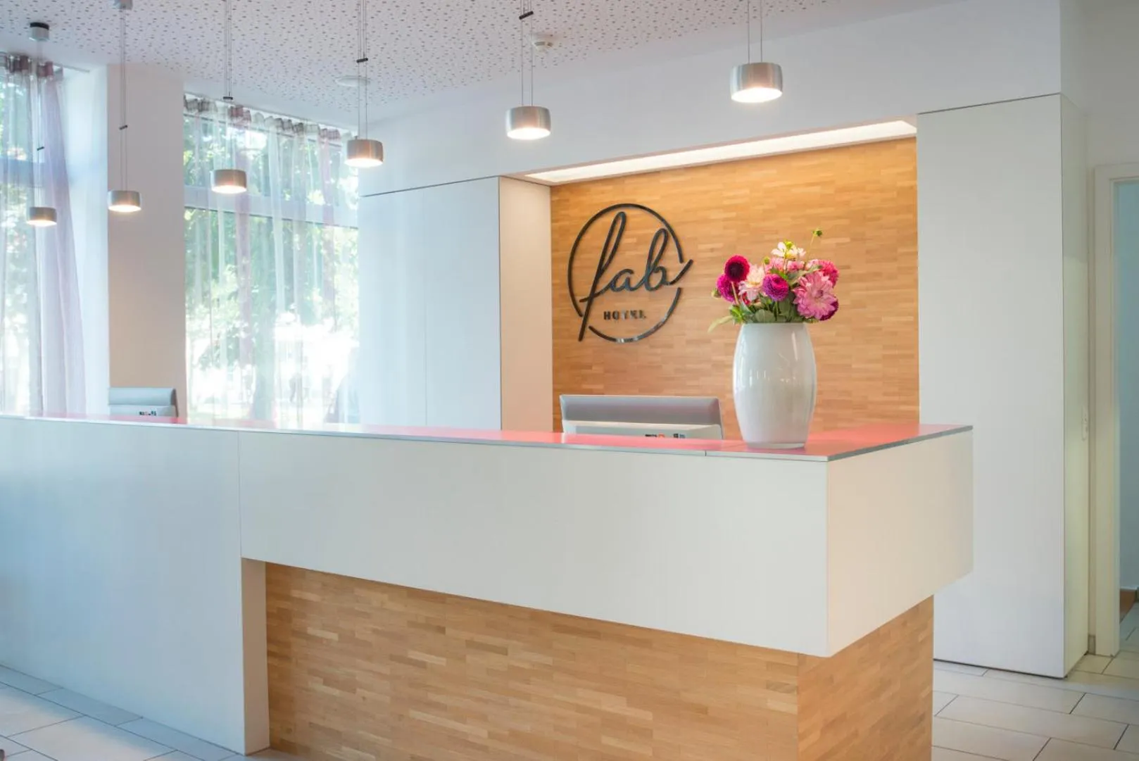 Lobby or reception in fab Hotel