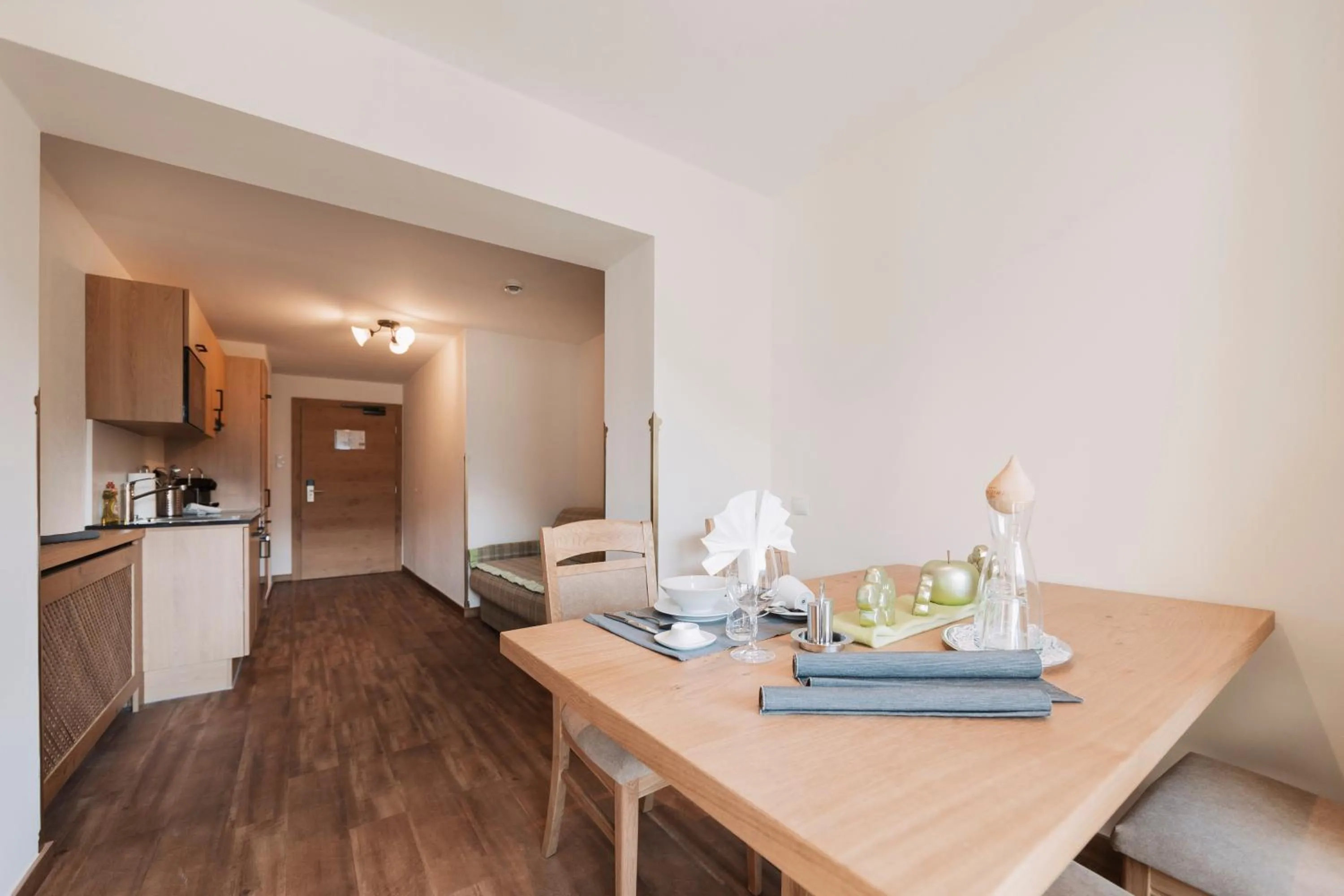 Kitchen or kitchenette in Wellness Aparthotel Panorama Alpin - Ferienwohnungen Jerzens im Pitztal