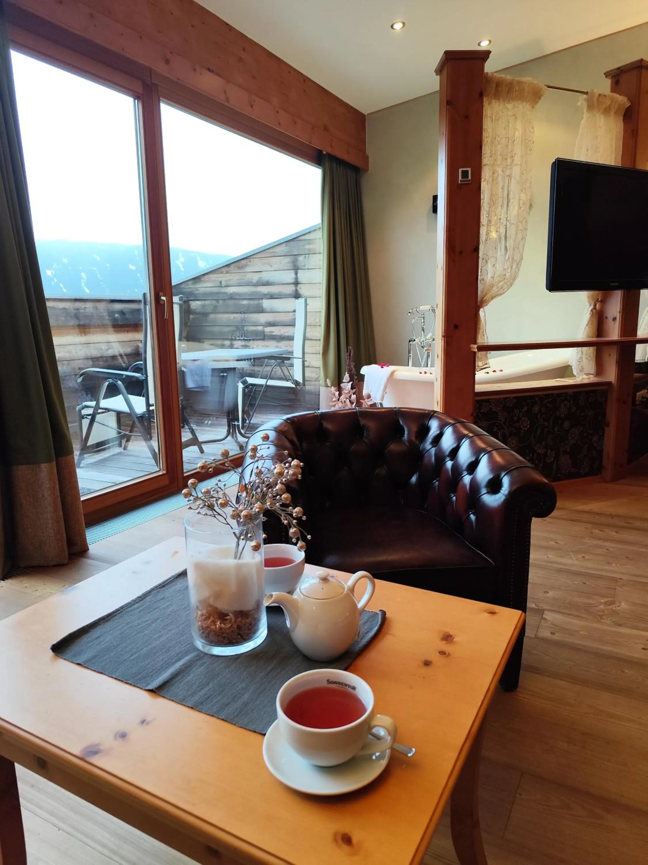 Seating area in Wellness Aparthotel Panorama Alpin - Ferienwohnungen Jerzens im Pitztal