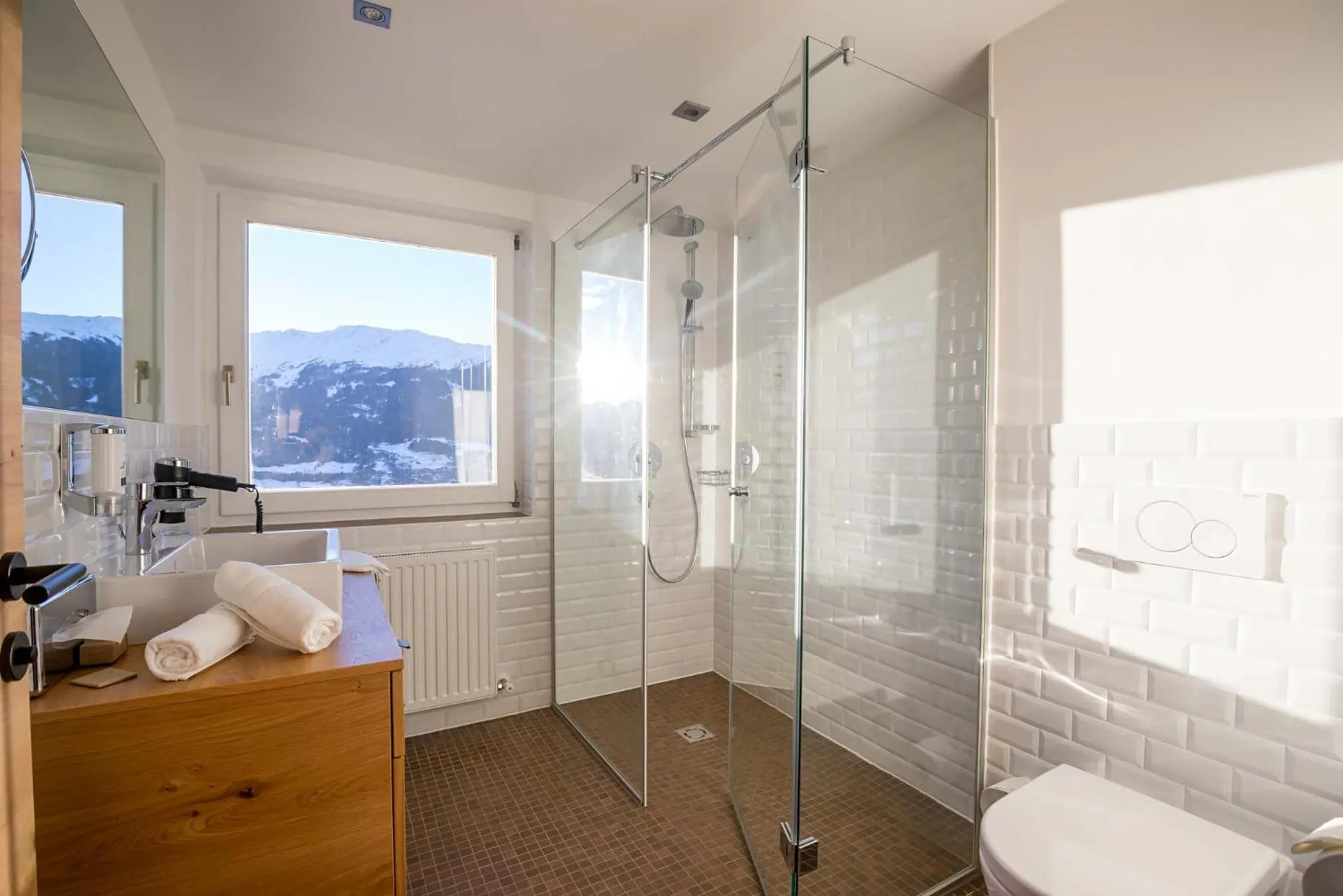 Shower in Wellness Aparthotel Panorama Alpin - Ferienwohnungen Jerzens im Pitztal