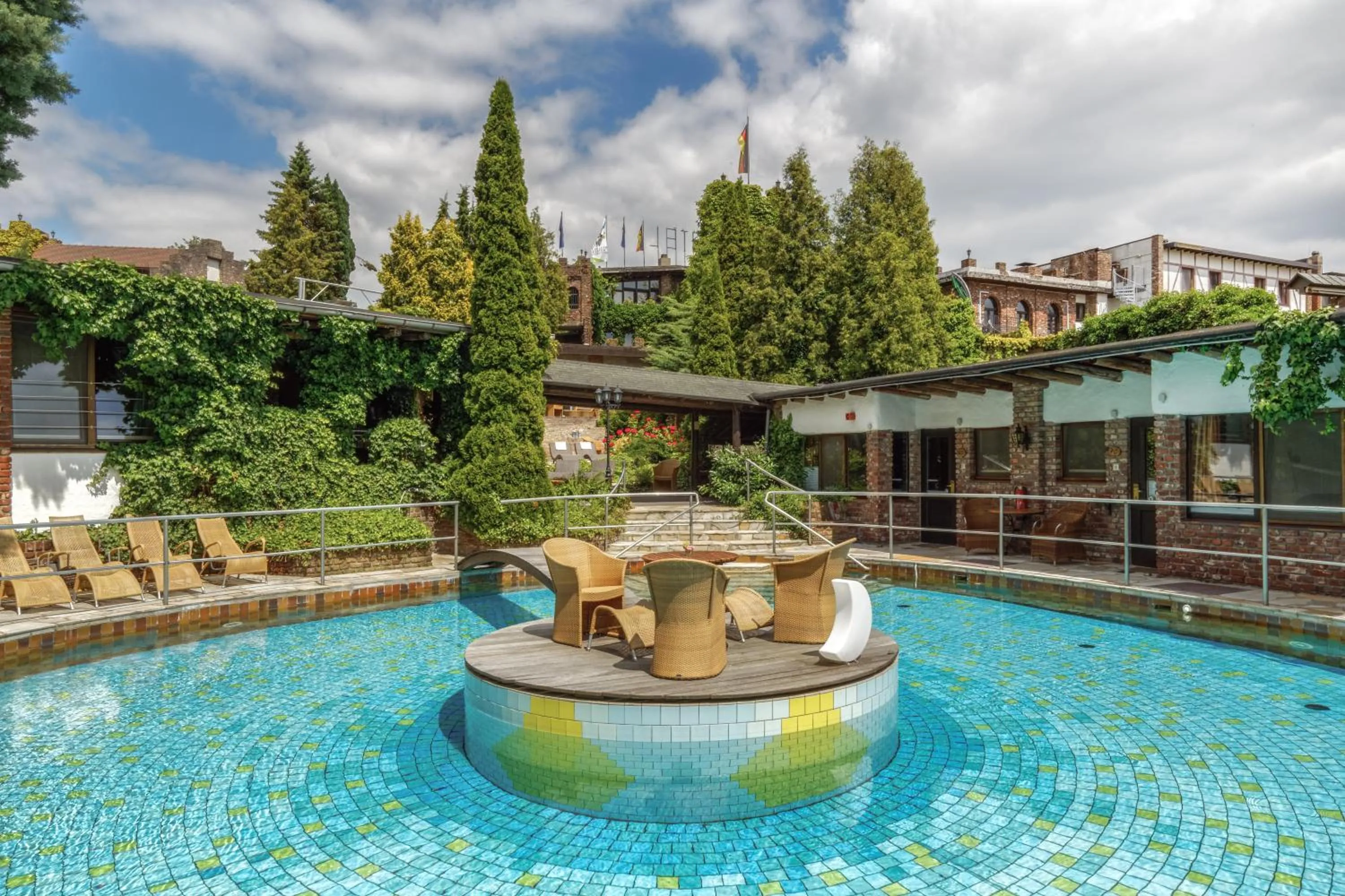 Pool view in Hotel Land Gut Höhne