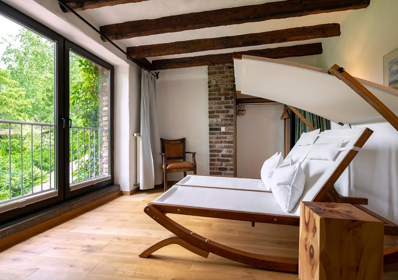 View (from property/room), Bed in Hotel Land Gut Höhne