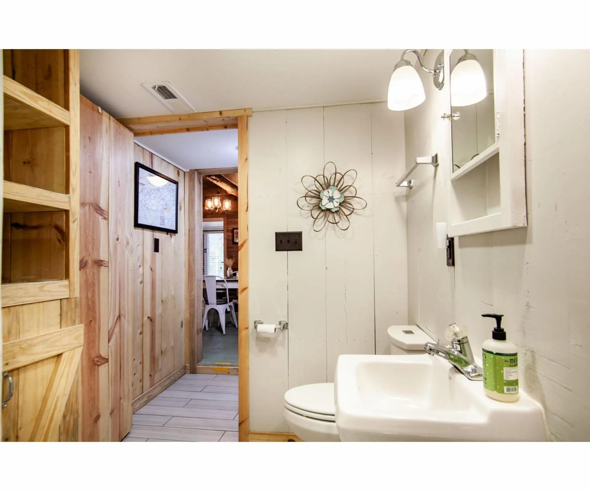 Bathroom in Beary Relaxing Cabin - Rustic with Outdoor Patio