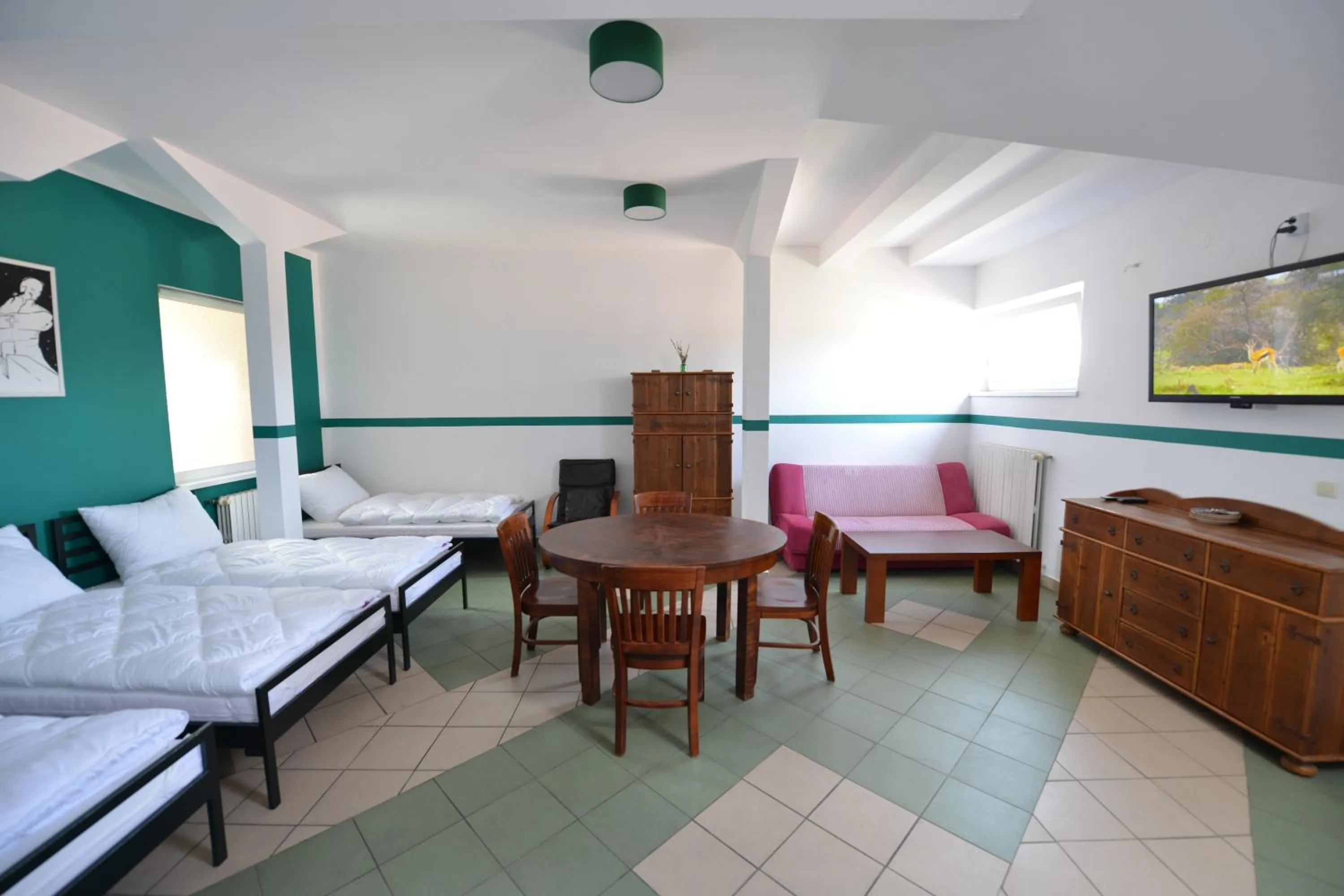 Seating area, Bed in Pokoje Gościnne u Klimosza