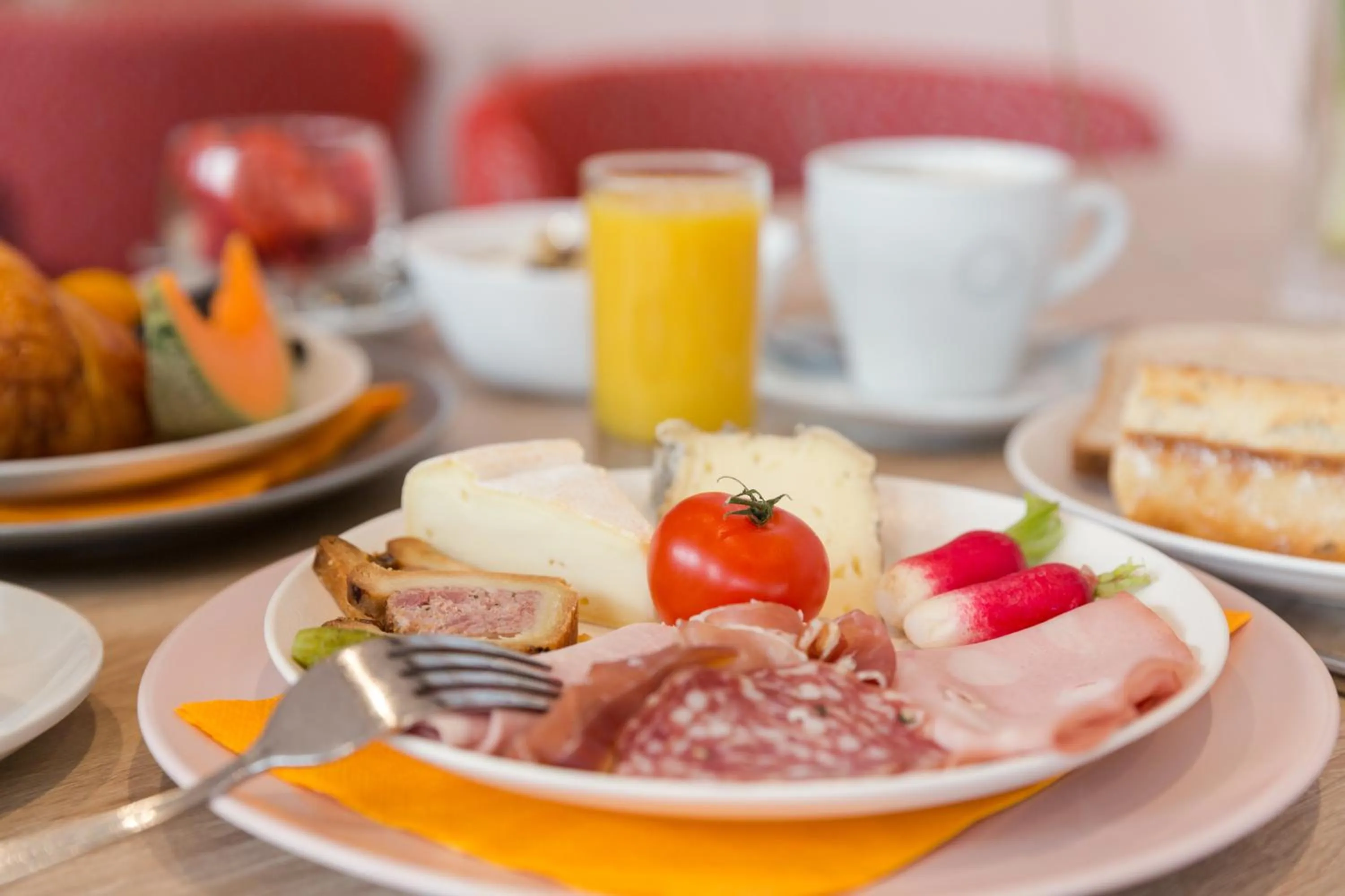 Buffet breakfast in The Originals Boutique, Hôtel Alizé, Évian-les-Bains