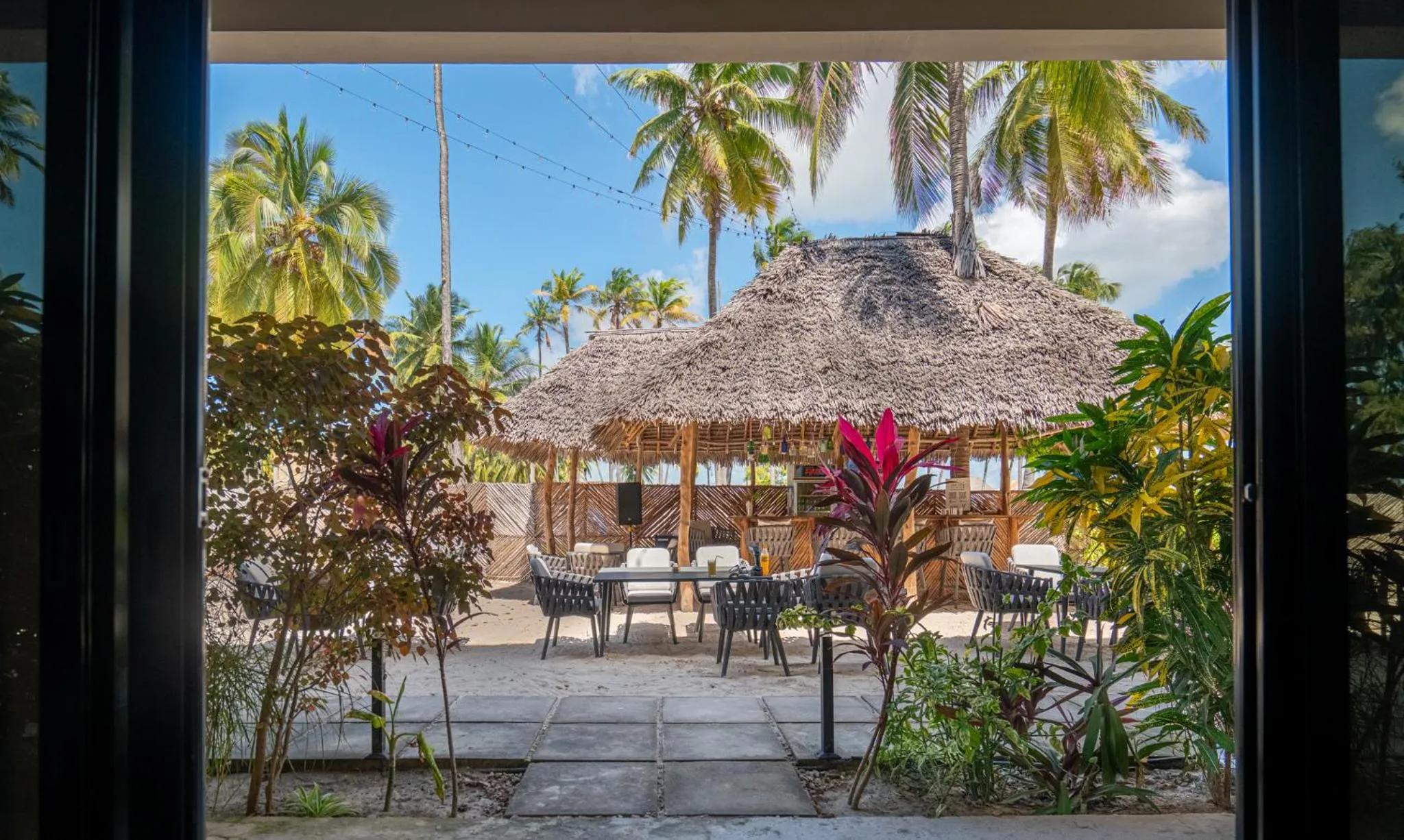 Patio in V Hotel in Paje