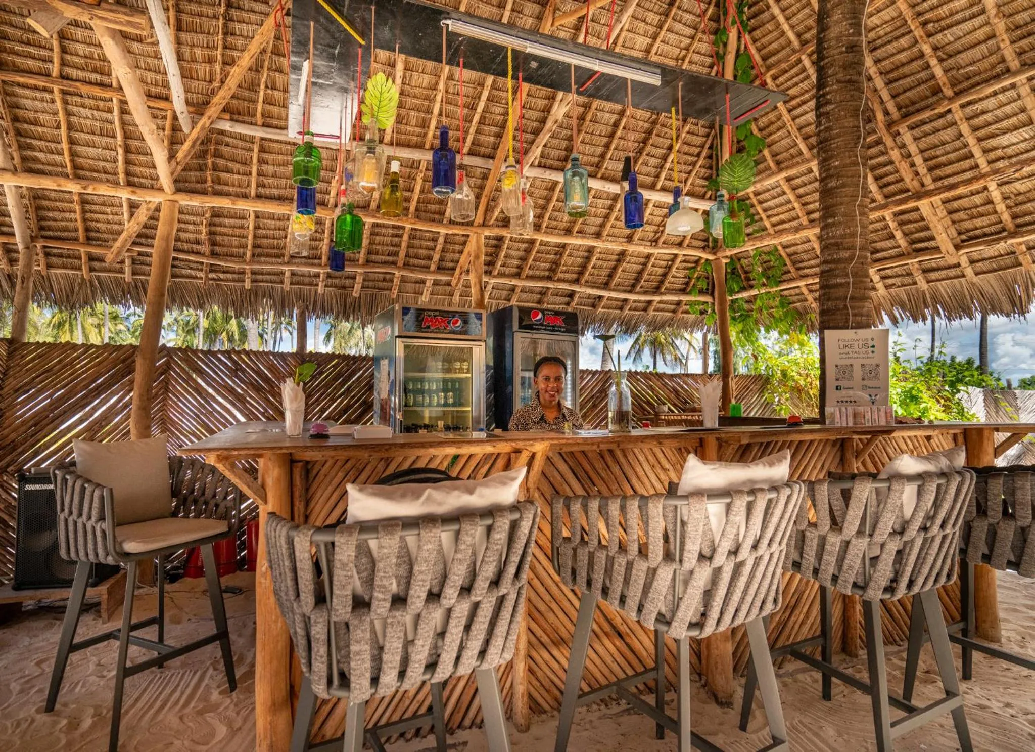 Seating area in V Hotel in Paje