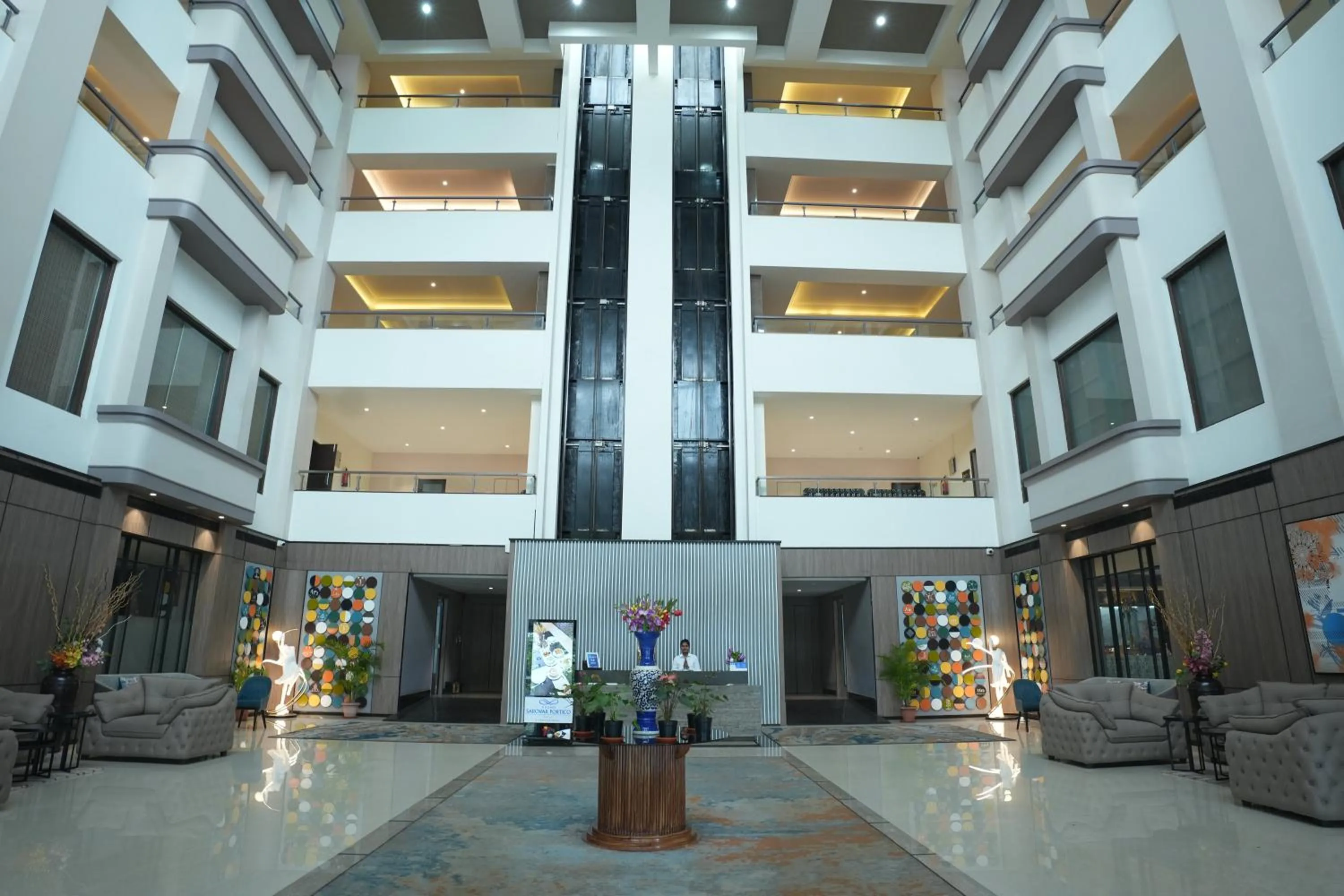 Lobby or reception in Grand Sarovar Portico, Latur