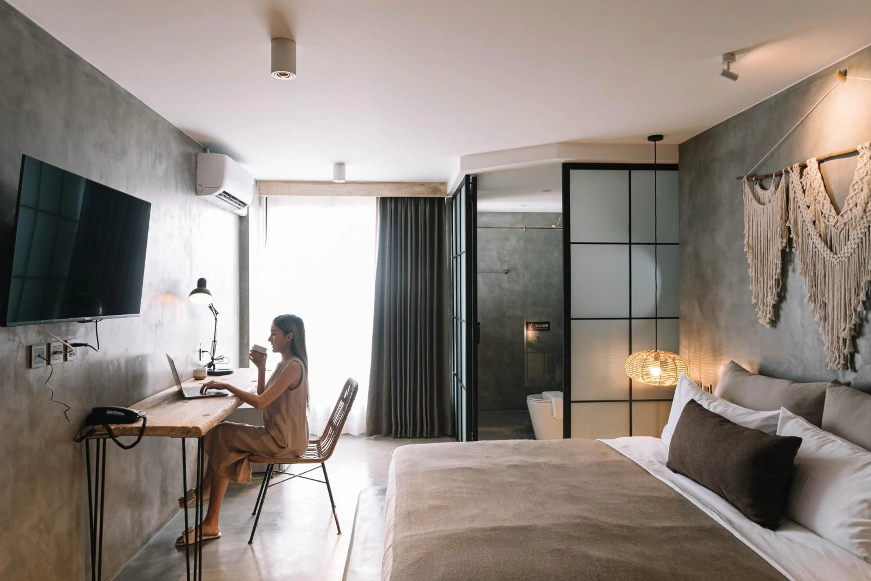 TV and multimedia, Bed in Glory Wabi Sabi Hotel 清迈古城荣耀侘寂酒店