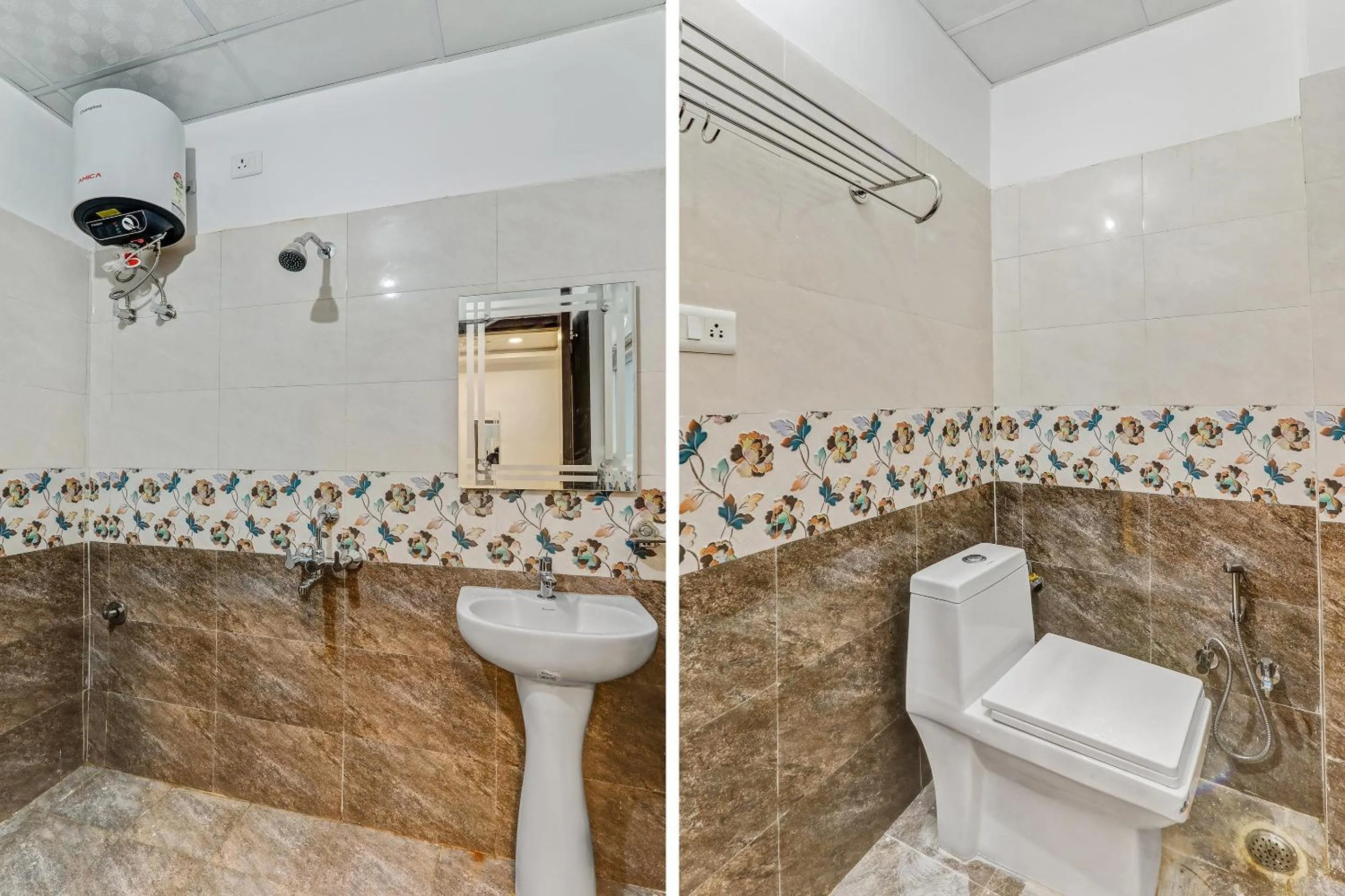 Bathroom in Super Collection O Yamuna Palace Near Gomti Riverfront Park
