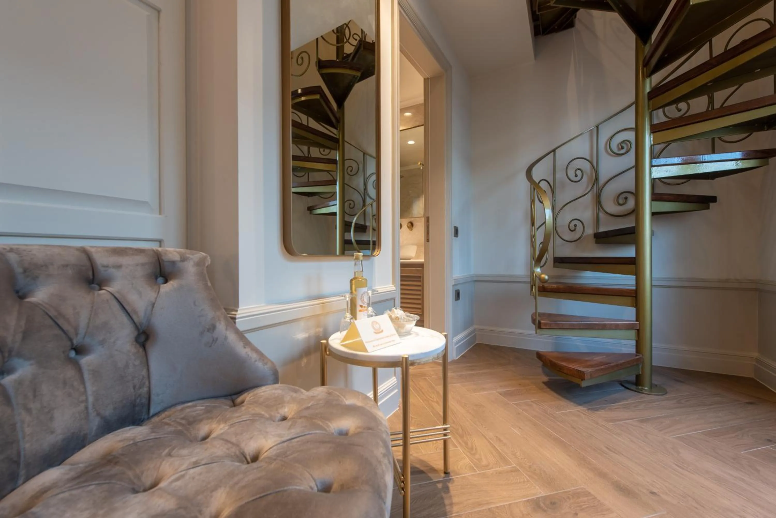 Seating area in Capolavoro Suites