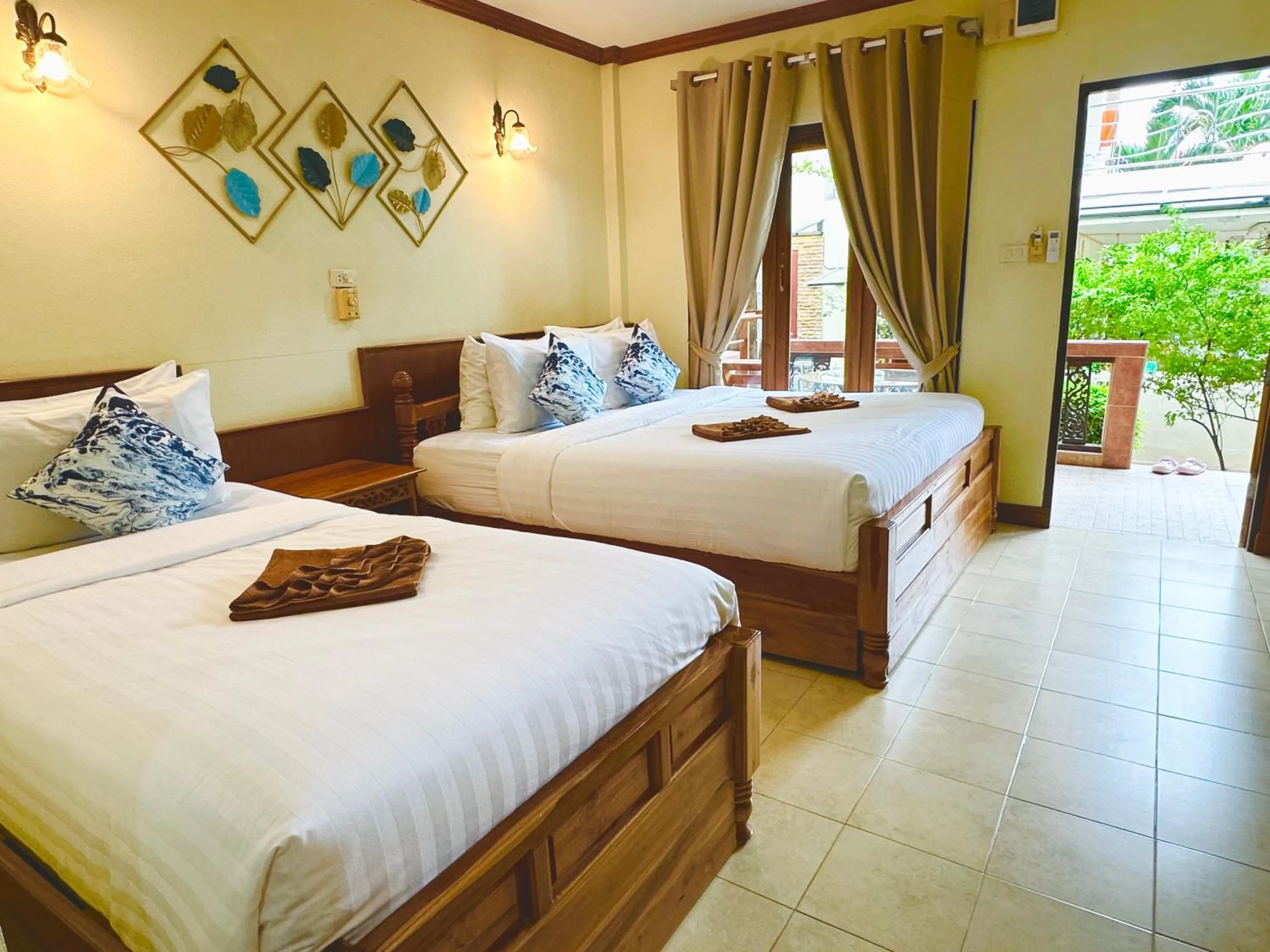 View (from property/room), Bed in Family House Resort, Haad Rin