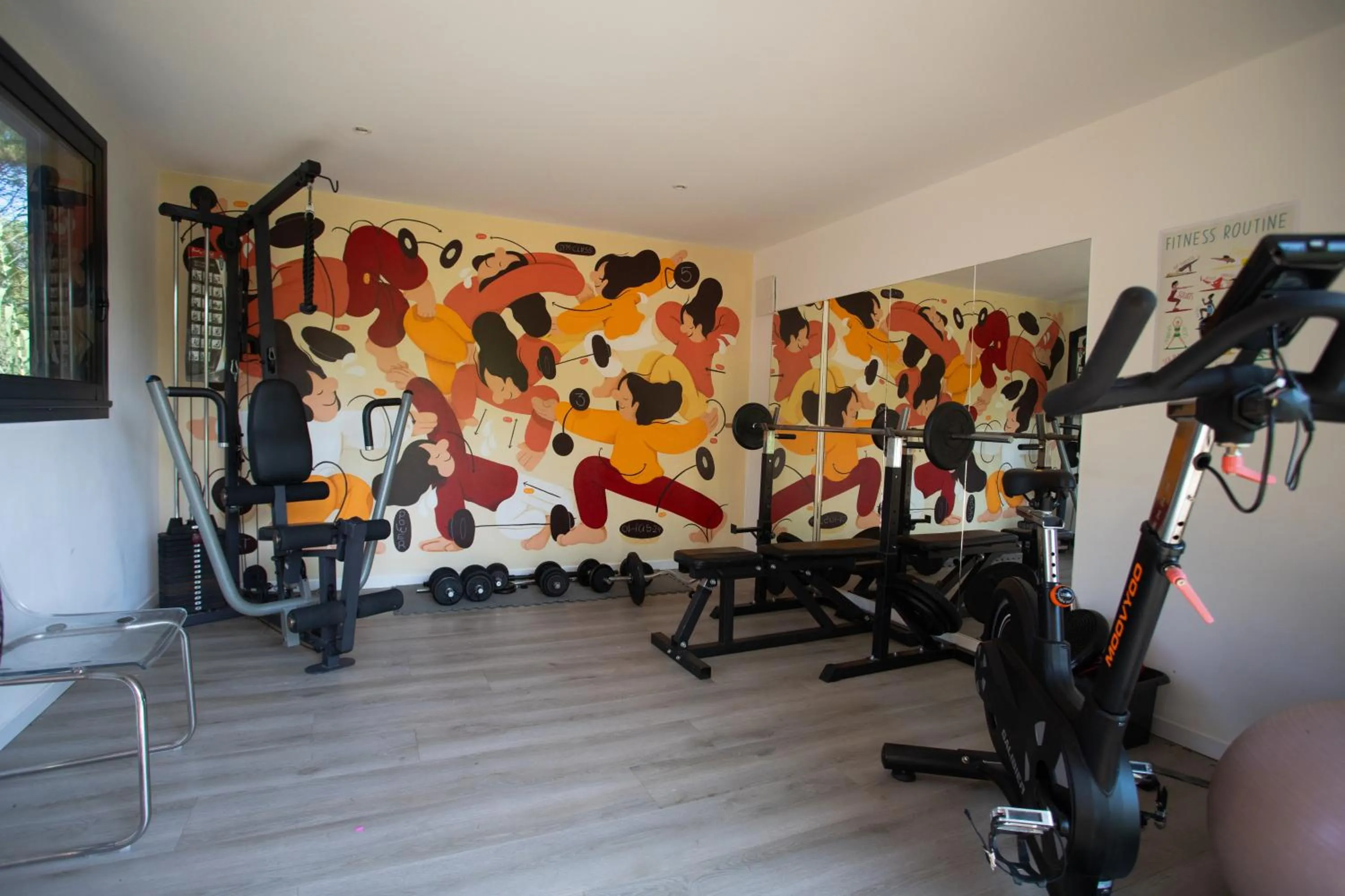 Fitness centre/facilities in Hotel Le Verger Maelvi
