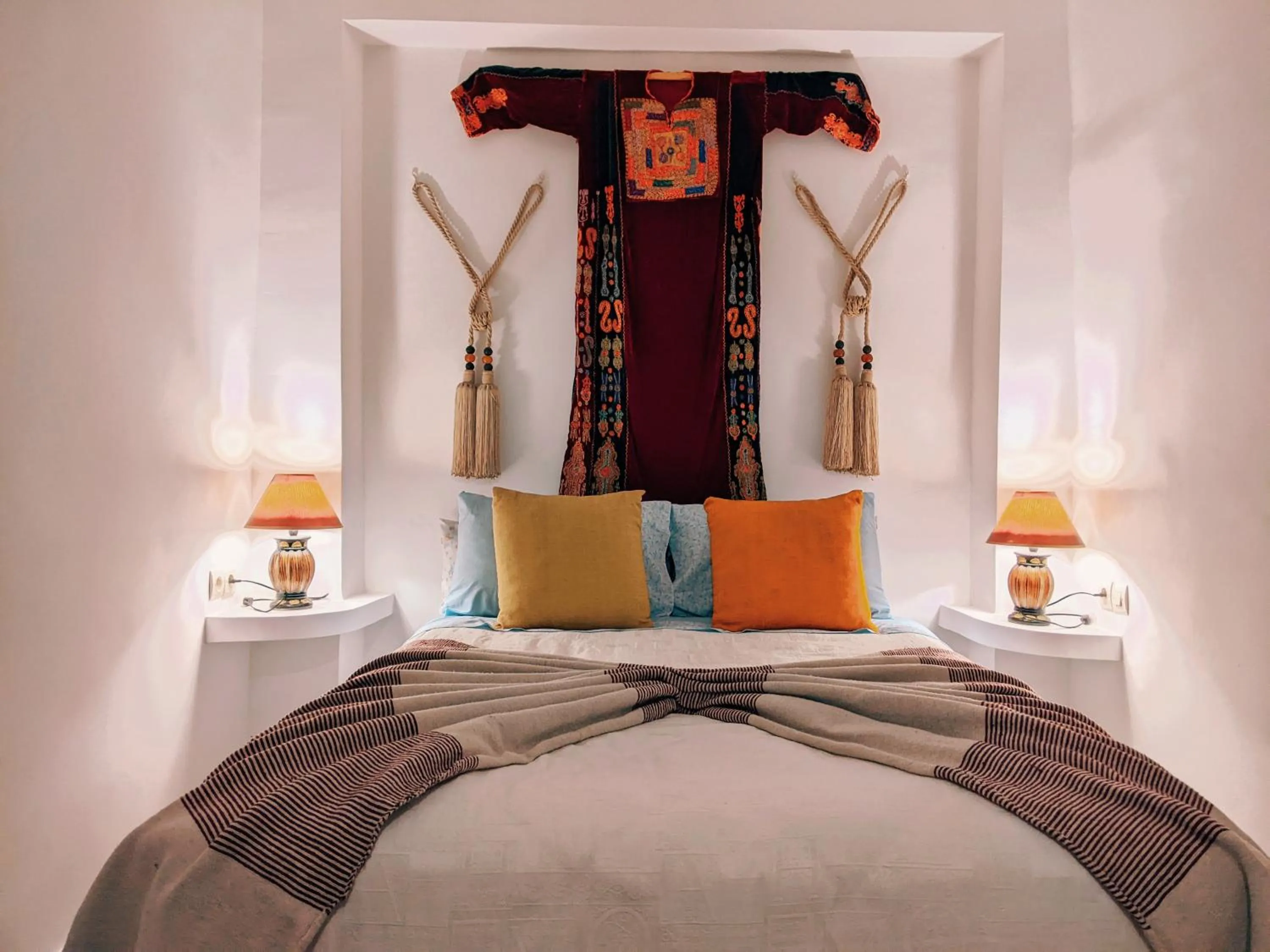 Bed in Riad Azul