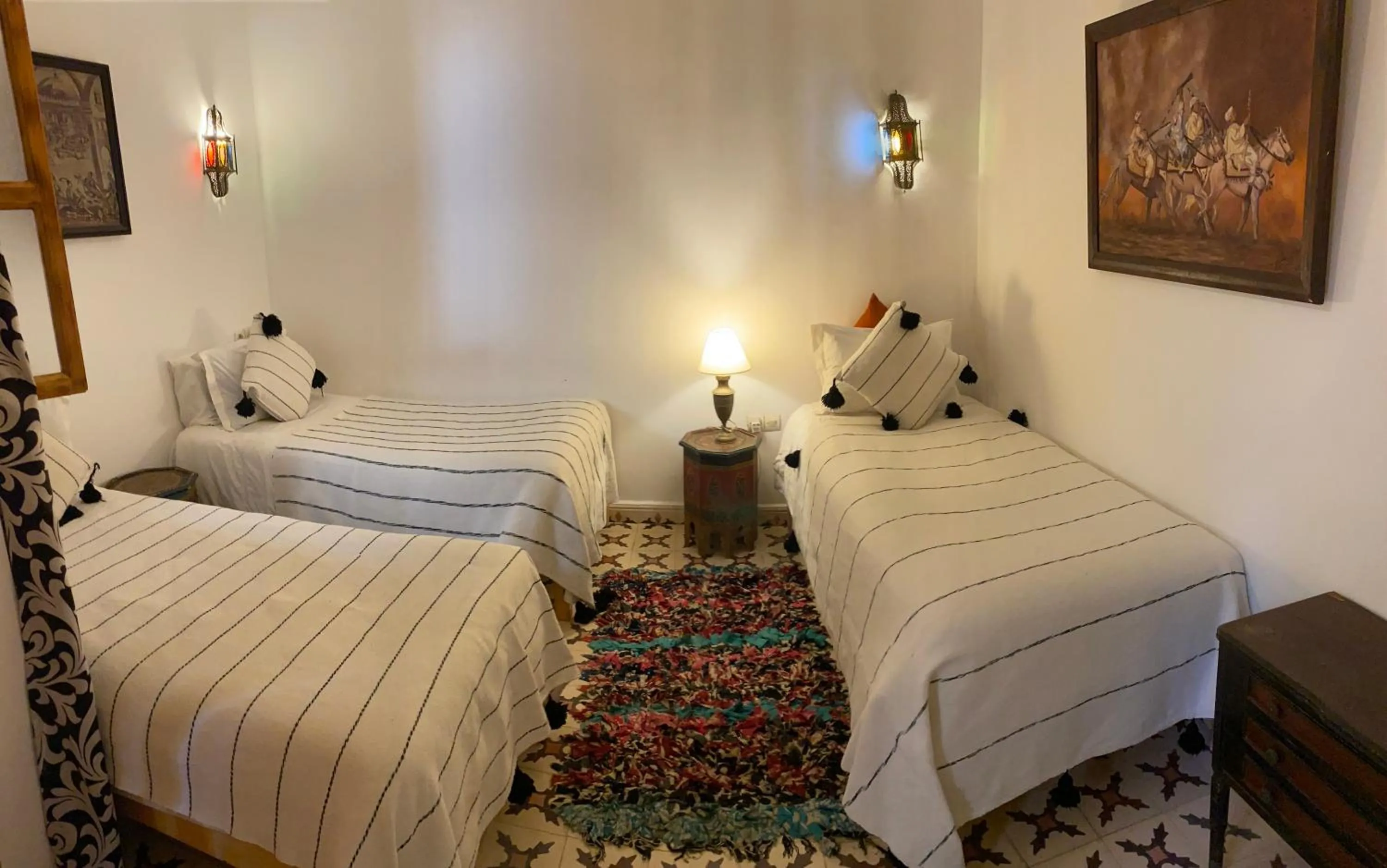 Bed in Riad Azul