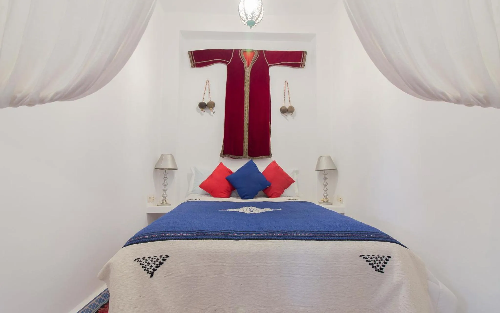 Bed in Riad Azul