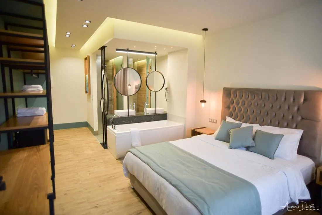Bed in Thalassa Apart Hotel