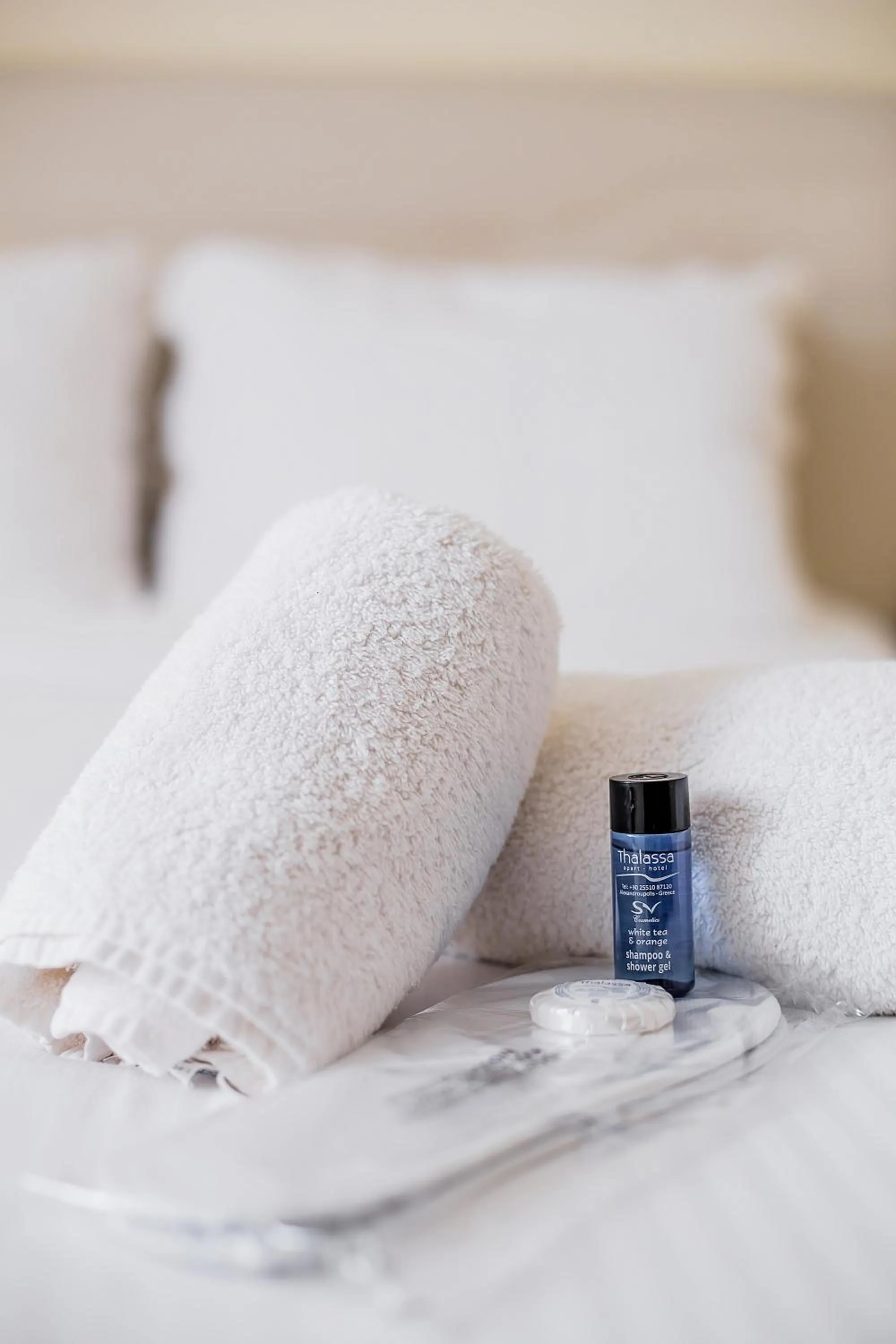 towels, Bed in Thalassa Apart Hotel