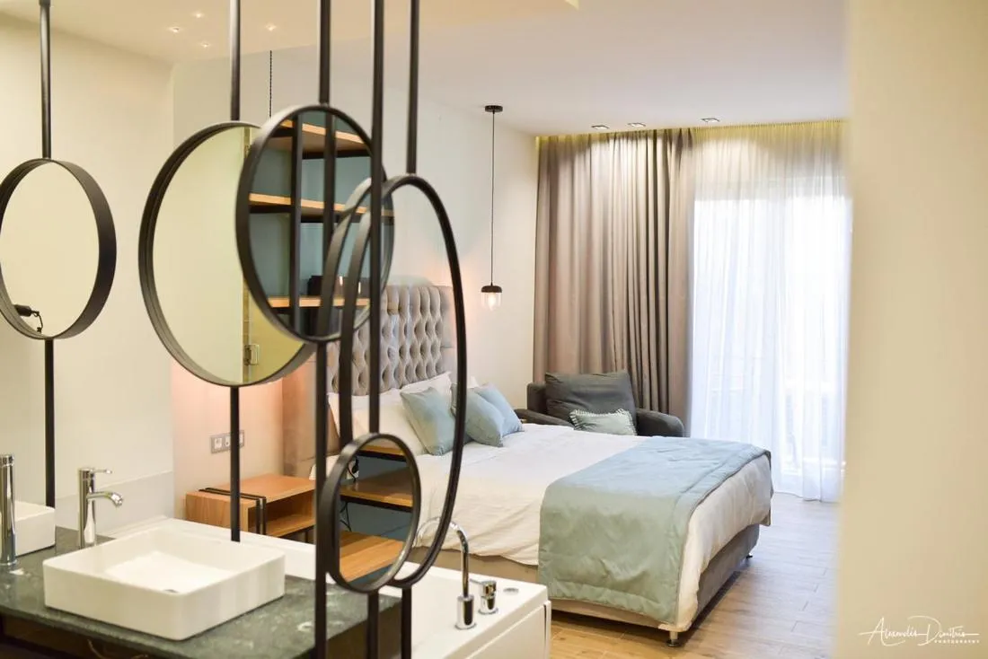 Bed in Thalassa Apart Hotel