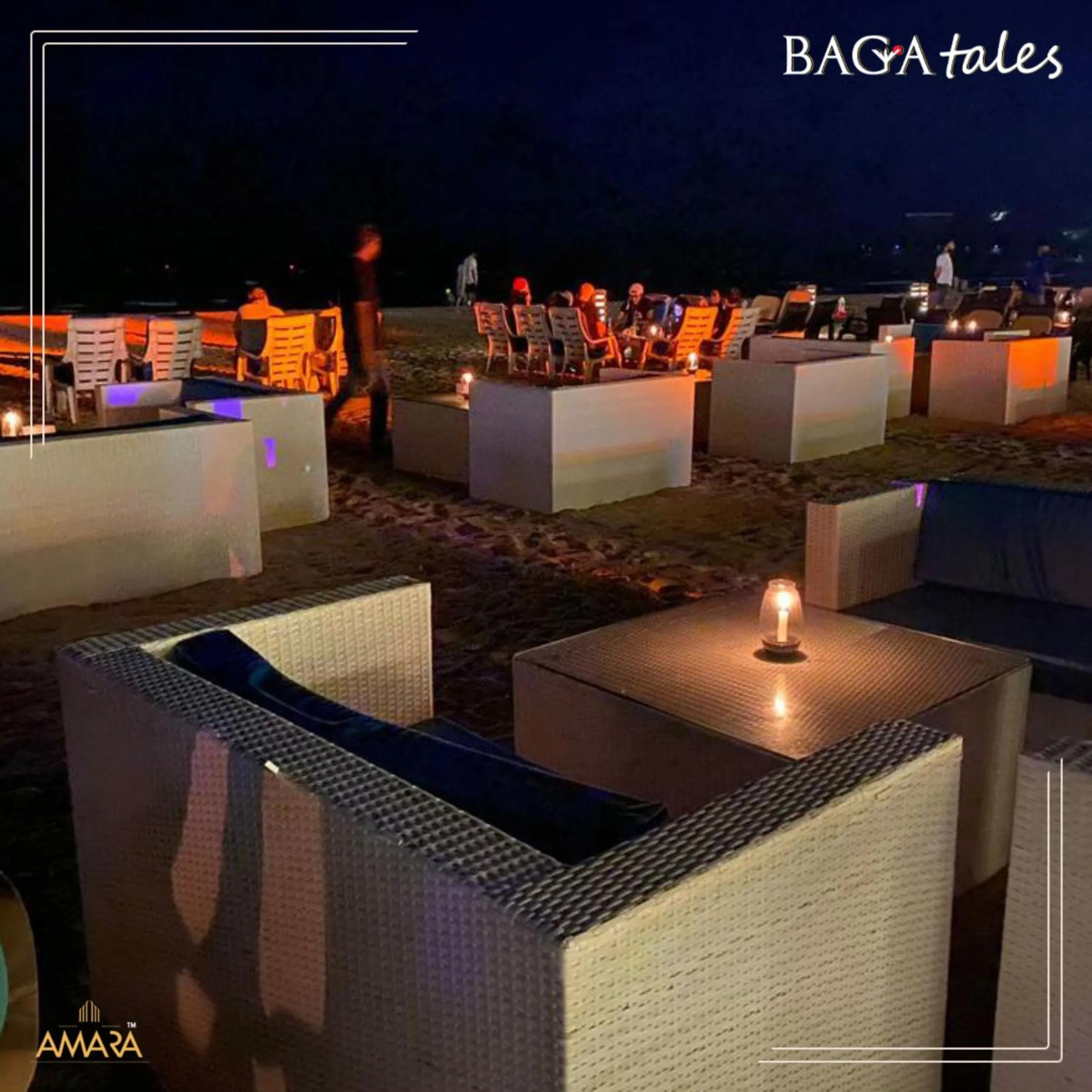 Seating area in Amara Oceanfront Resort & Club Baga