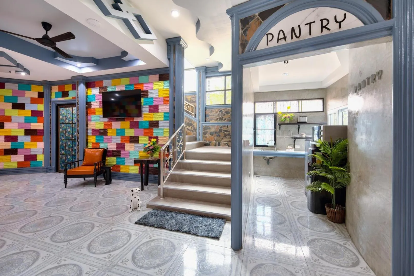 Seating area in Kerton Hostel