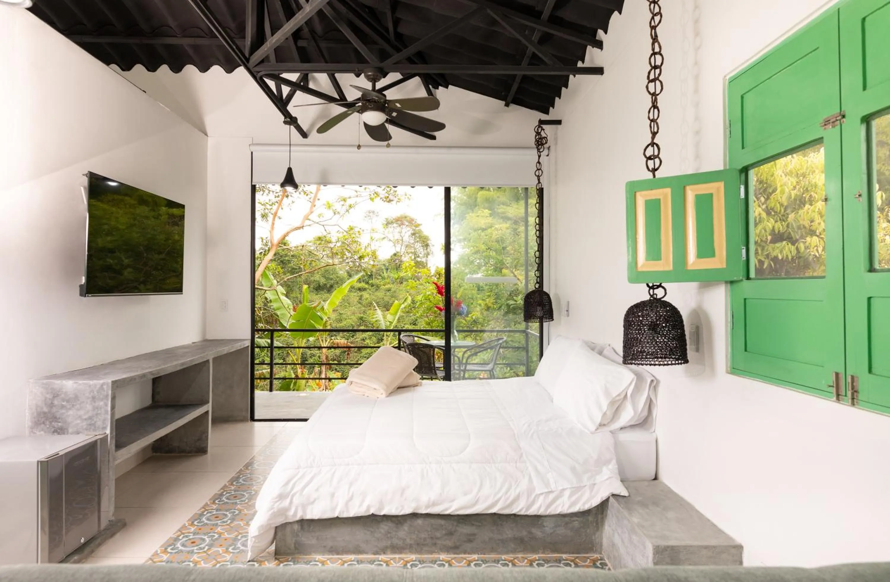 View (from property/room), Bed in Hotel Eden Parque del Cafe