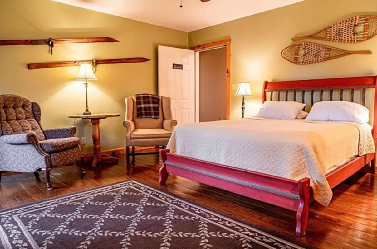 Bed in Point Au Roche Lodge