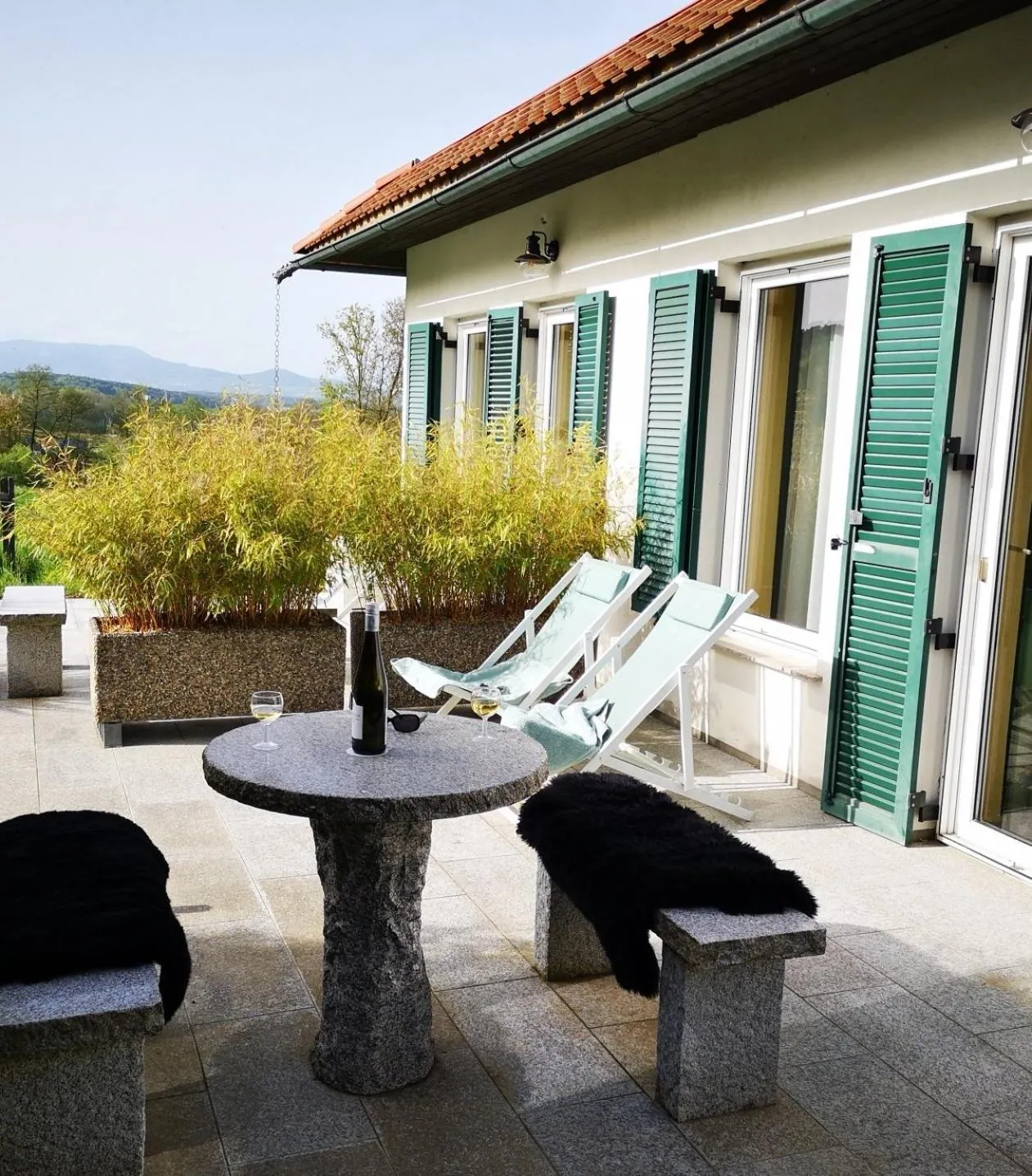 Balcony/Terrace in Aparthotel "Goldener Hahn Apartments"