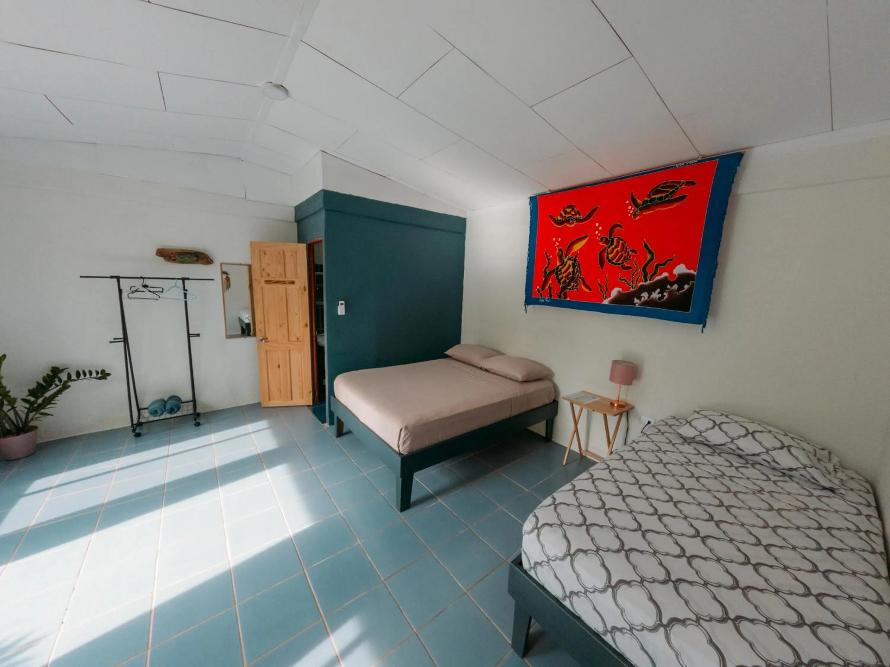 Bed in Rooms & Pool Macaws