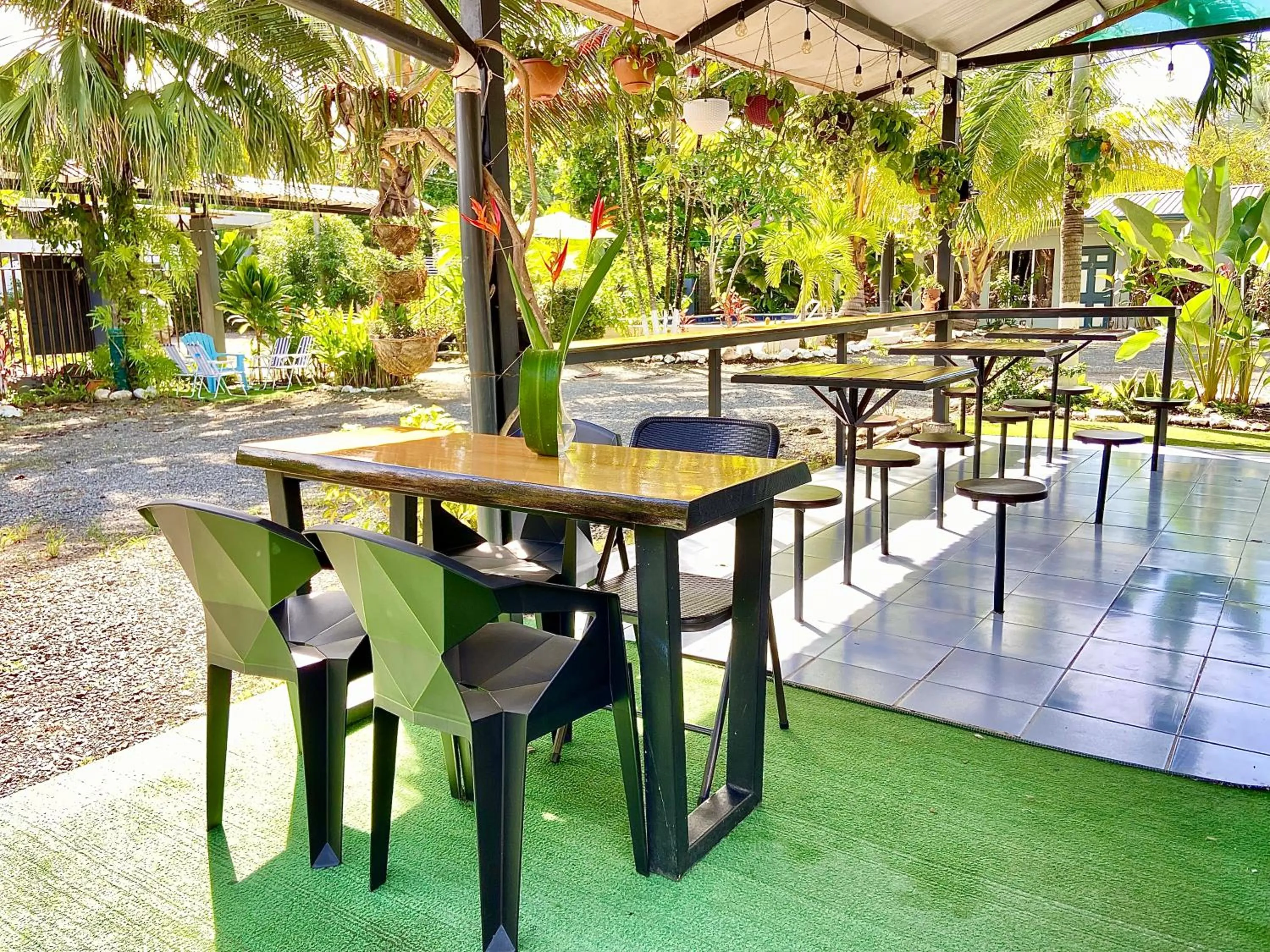 Communal kitchen in Rooms & Pool Macaws