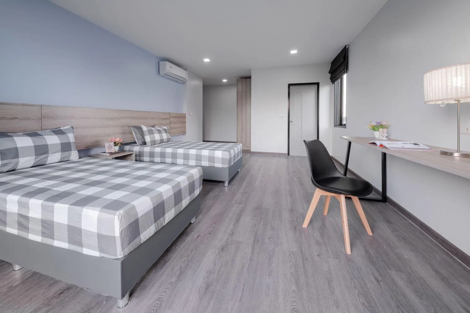 Photo of the whole room, Bed in Aqua Residences อควา เรสซิเดนซ์ ห้องพักใหม่ให้เช่า ติดรถไฟฟ้าสถานีวุฒากาศ