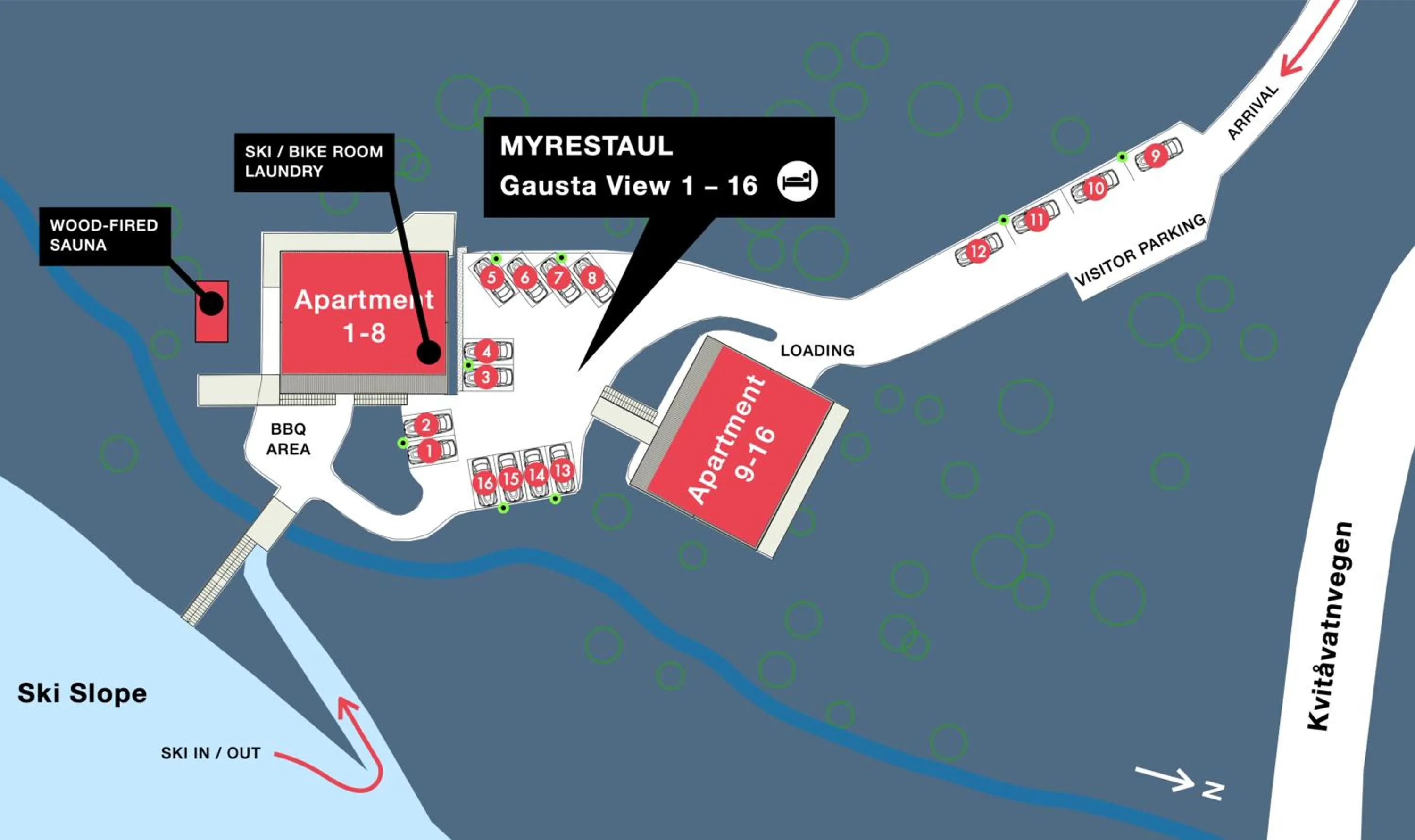 Area and facilities in Gausta View