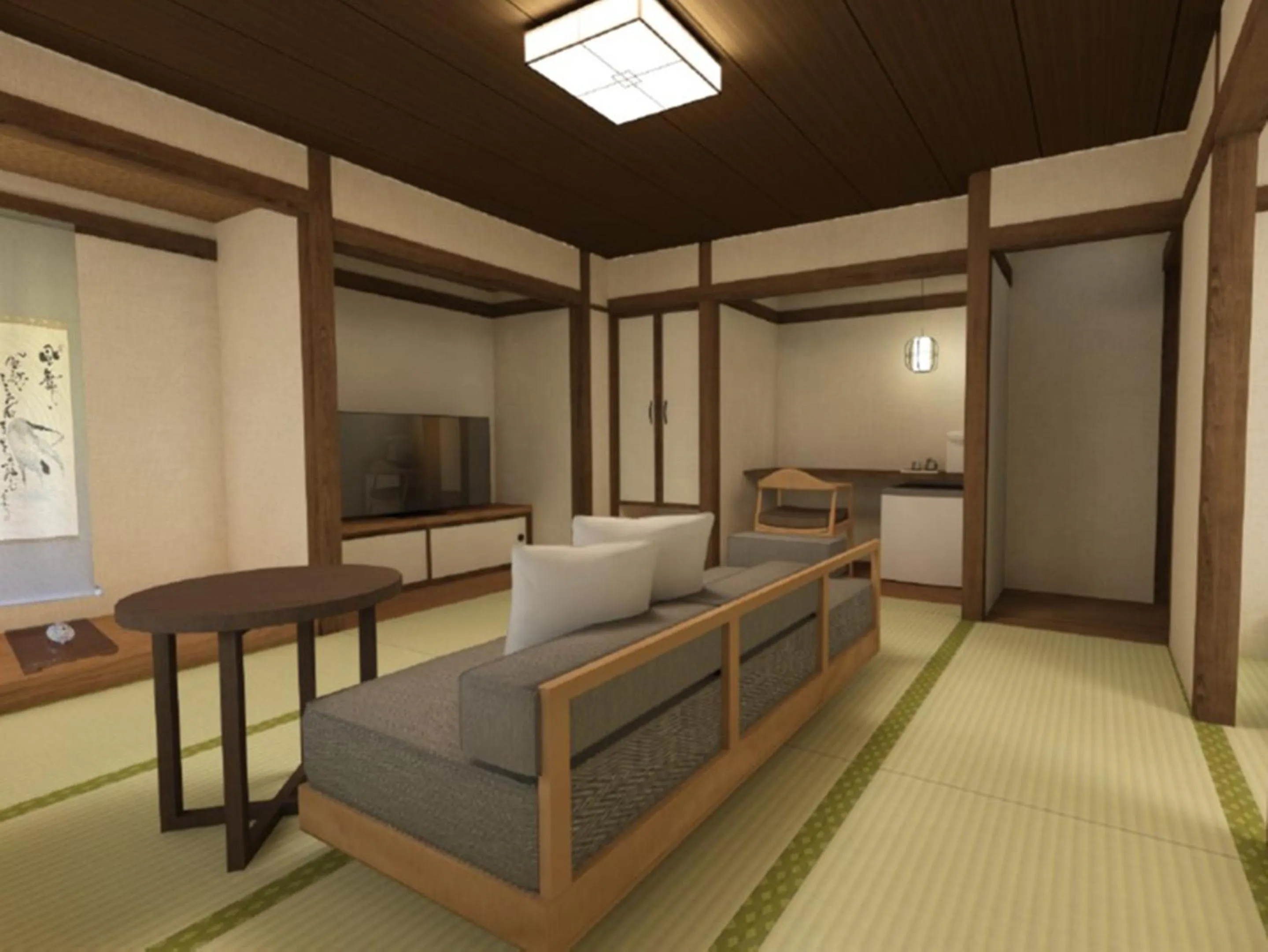 Photo of the whole room, Bed in Konashi No Yu Sasaya
