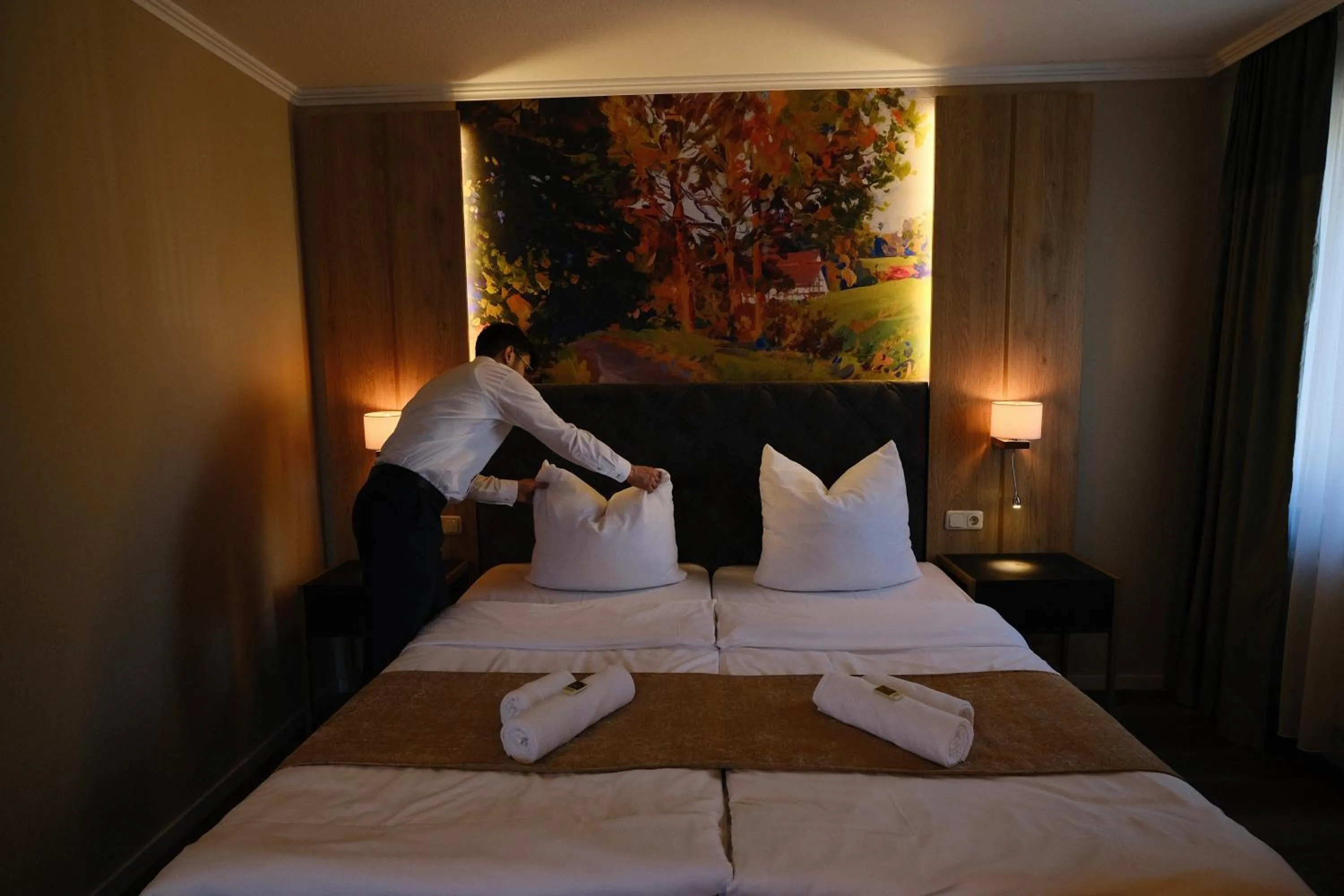 Bed in PARKHOTEL - Rosarium