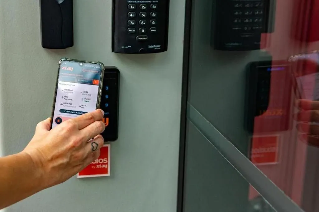 Lobby or reception in Atrium Studios by Xtay - Conforto em Palhoça, a poucos metros da praia