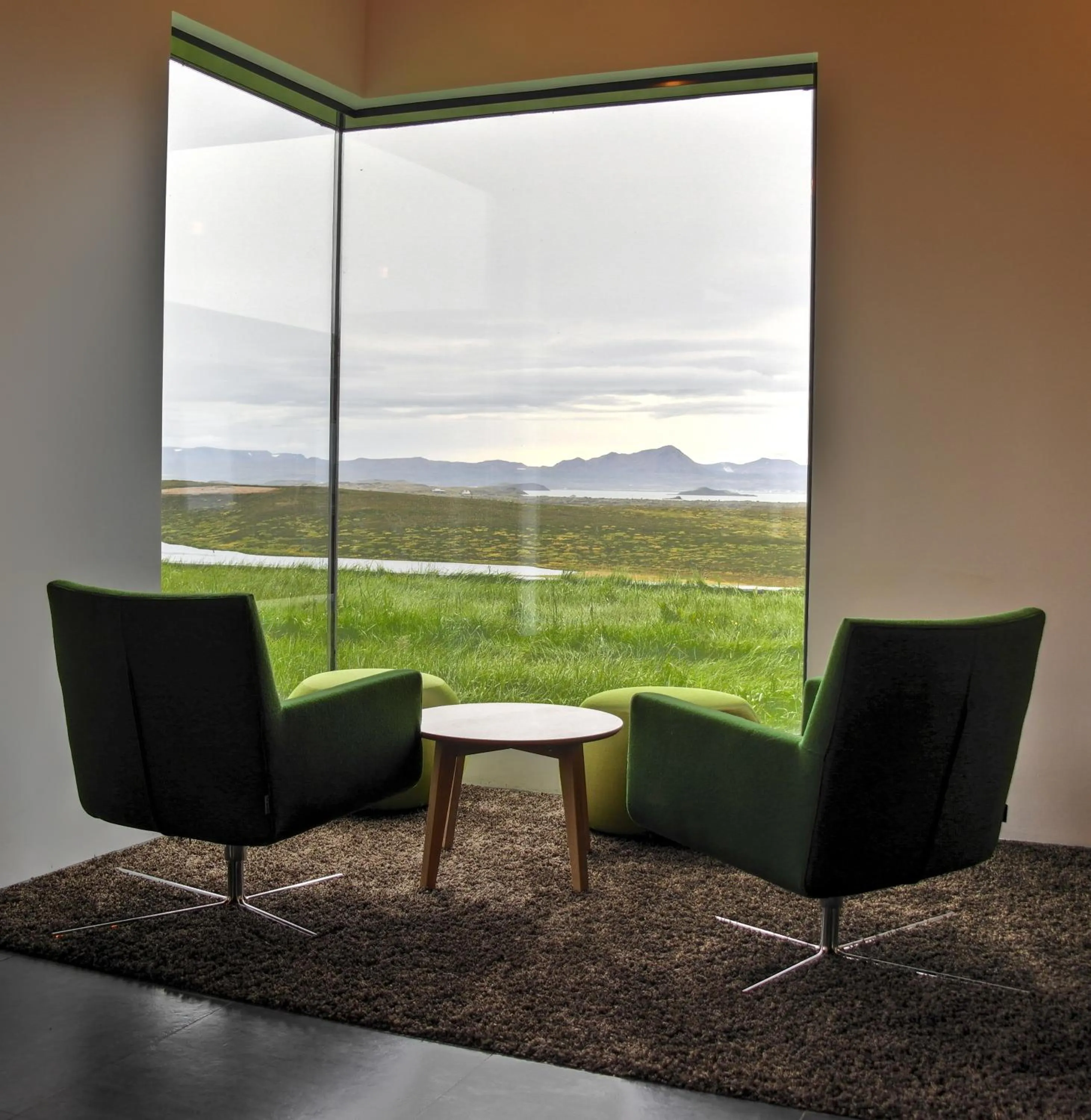Communal lounge/ TV room in Hótel Laxá