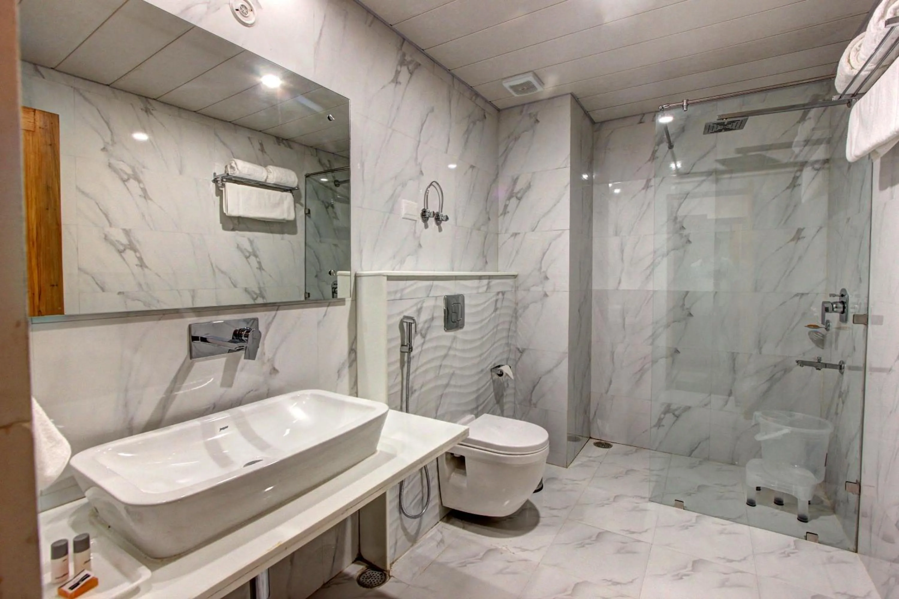 Bathroom in Regenta Place Green Leaf Manali- A Centrally Heated Resort