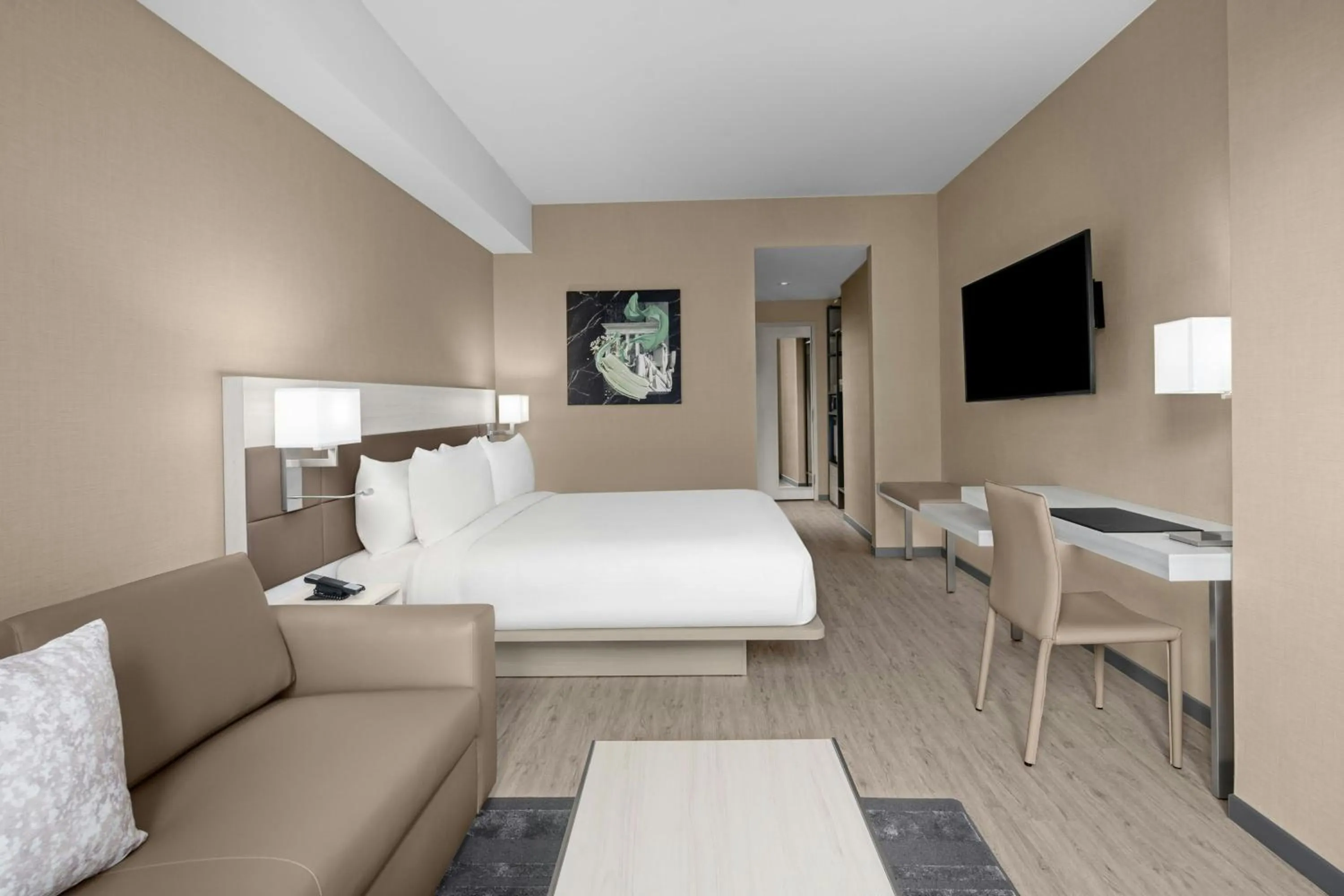 Photo of the whole room, Bed in AC Hotel by Marriott Washington DC Capitol Hill Navy Yard