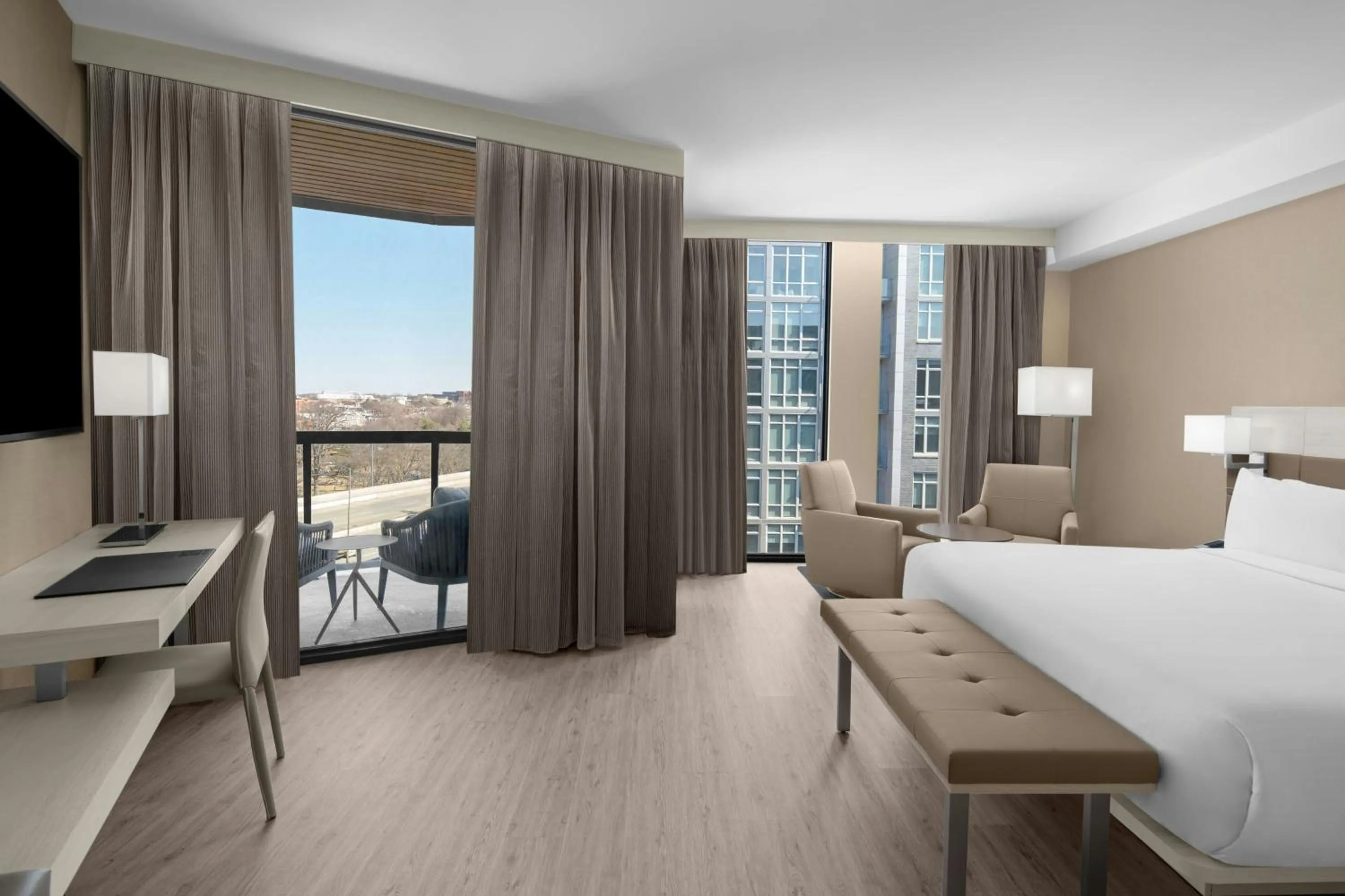 Photo of the whole room, Bed in AC Hotel by Marriott Washington DC Capitol Hill Navy Yard