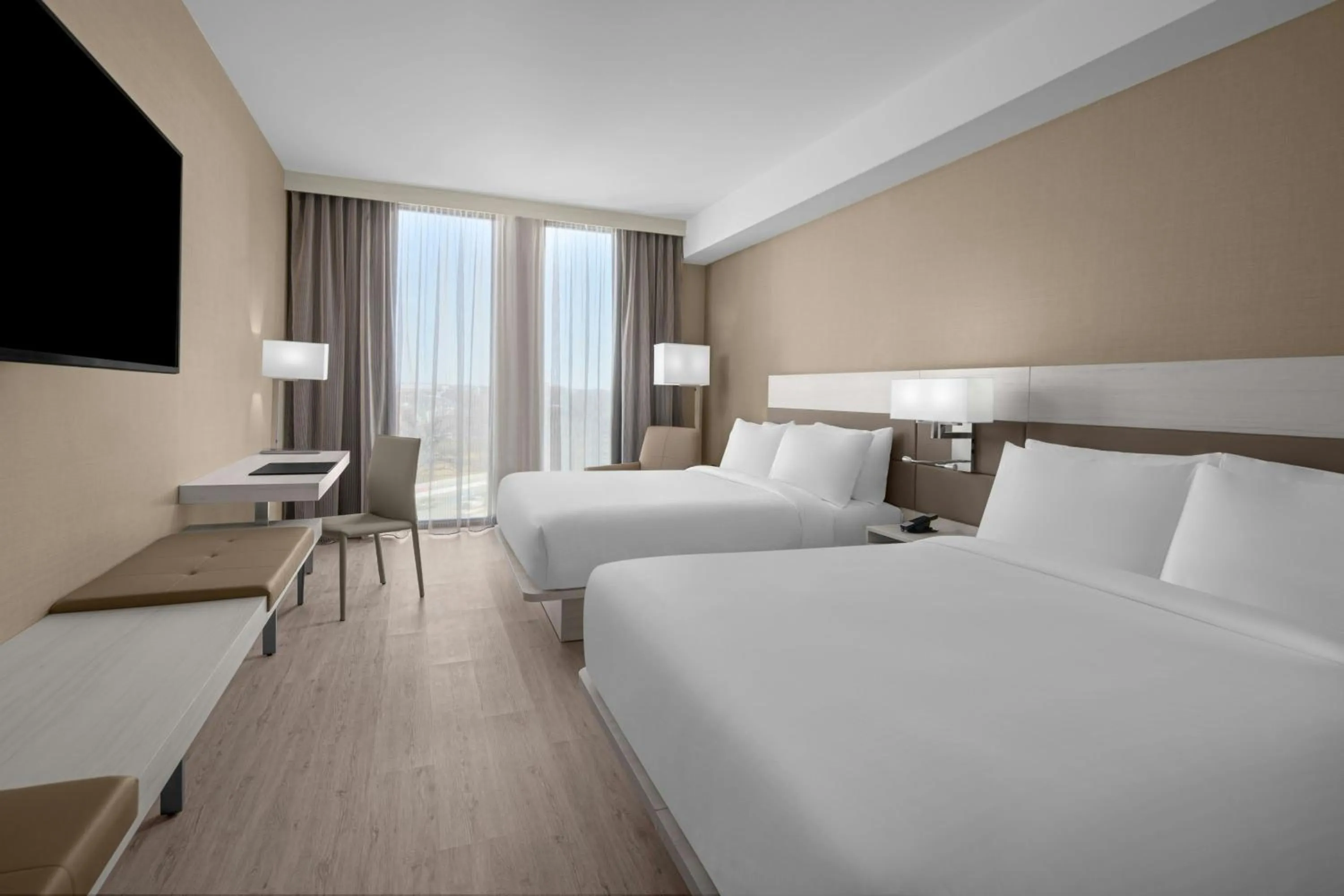 Photo of the whole room, Bed in AC Hotel by Marriott Washington DC Capitol Hill Navy Yard