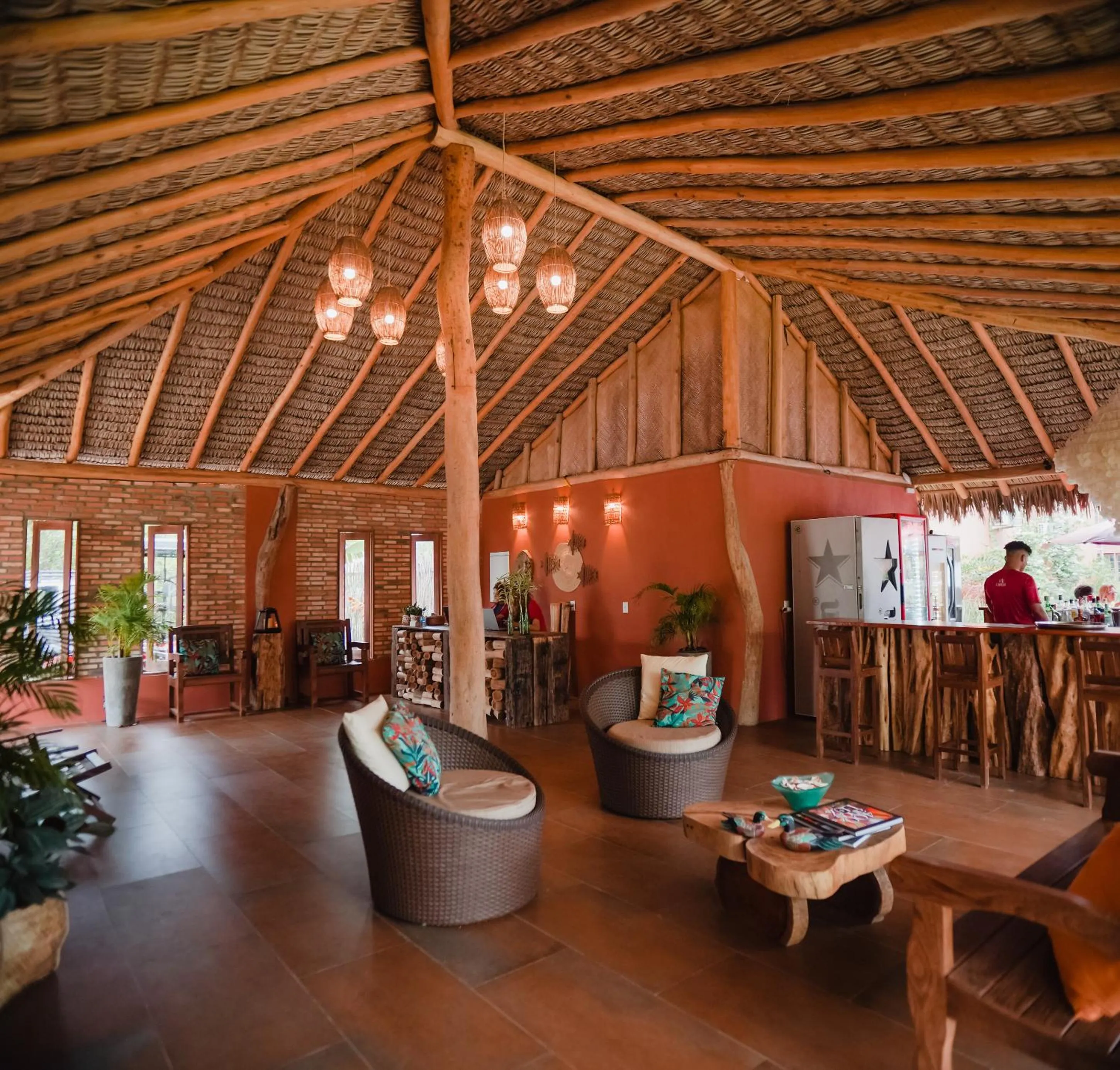 Seating area in Pousada Vila Camurim