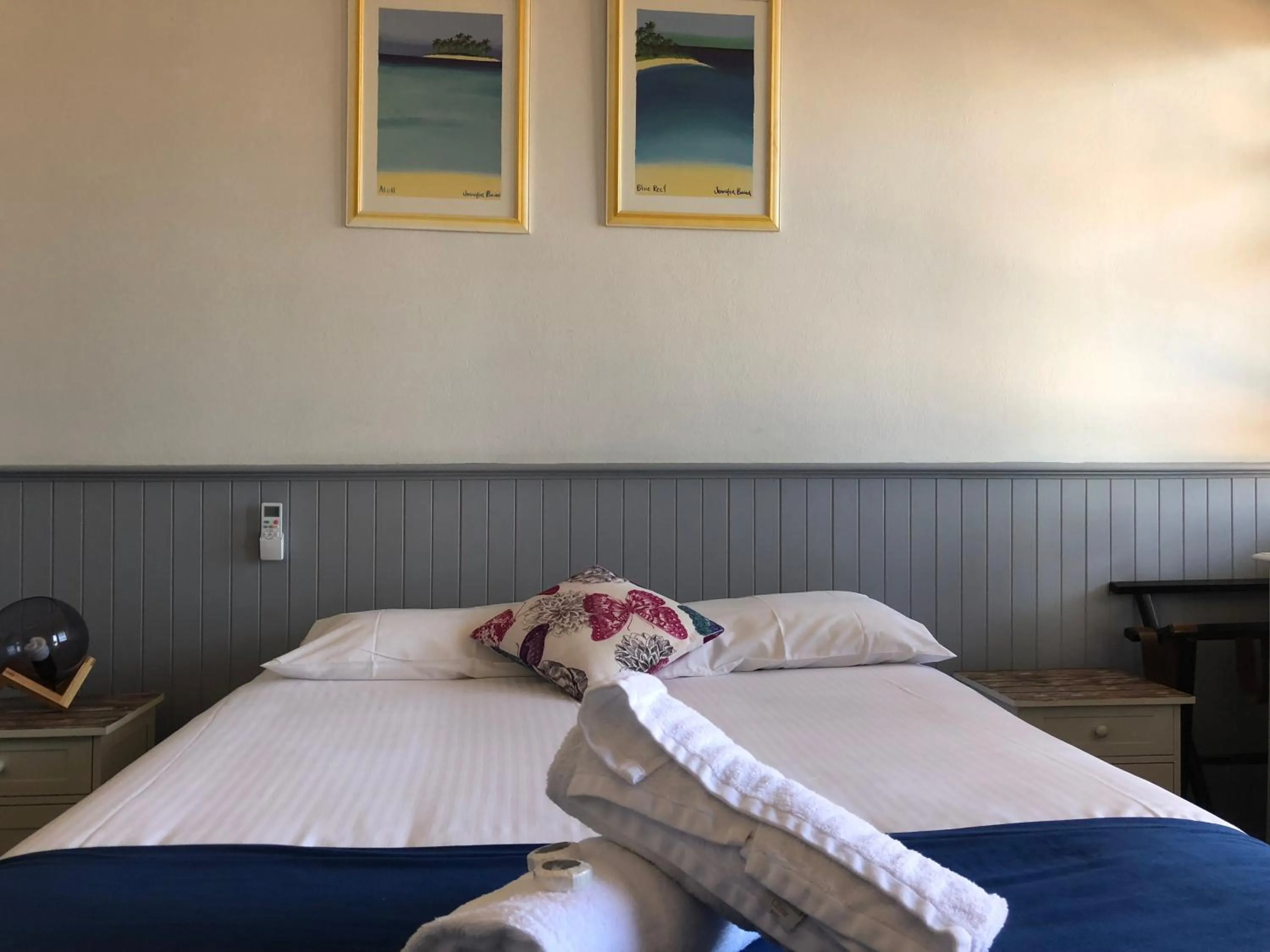 Bed in Squid's Ink Motel