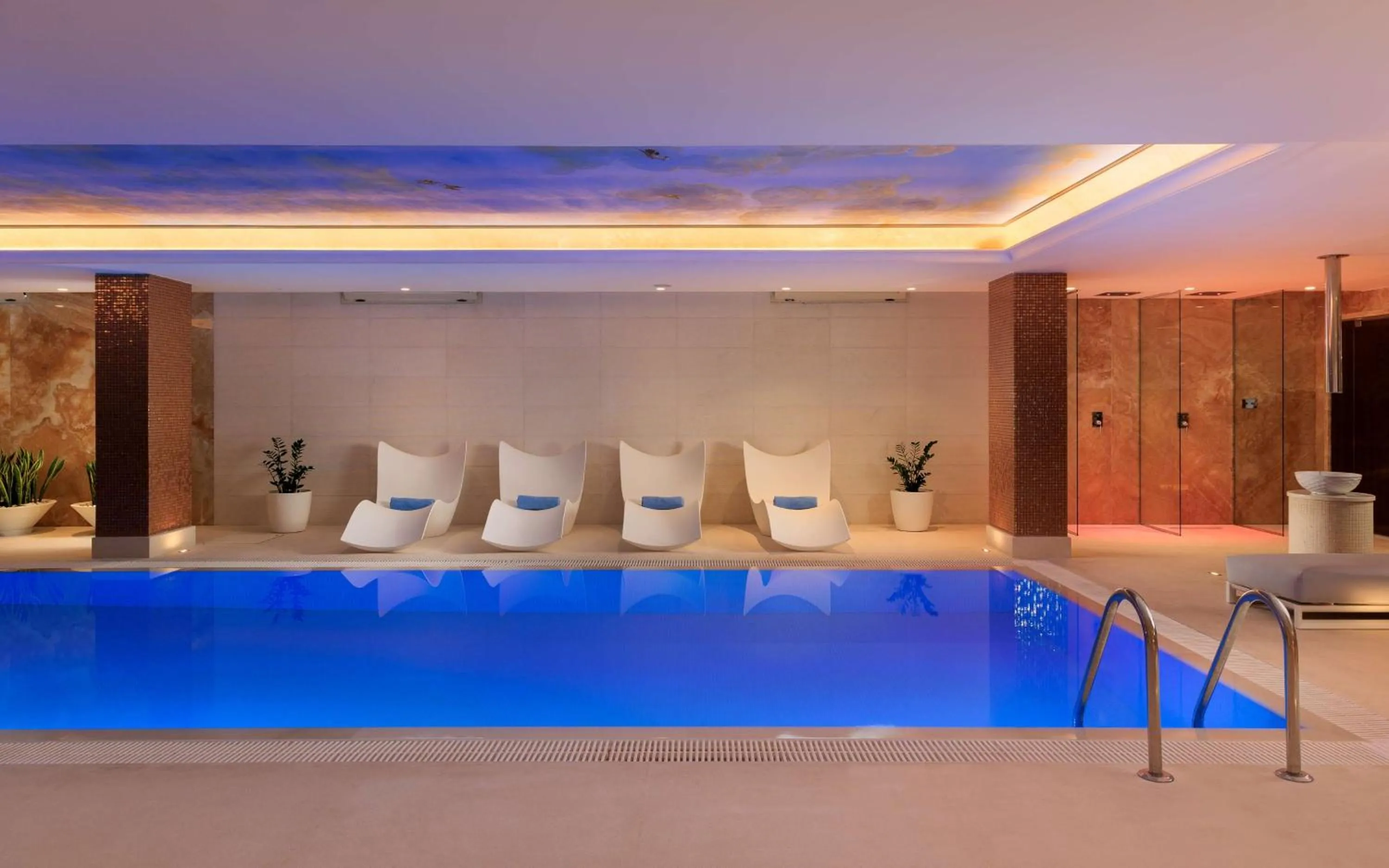 Pool view in Radisson Collection Morina Hotel, Tirana