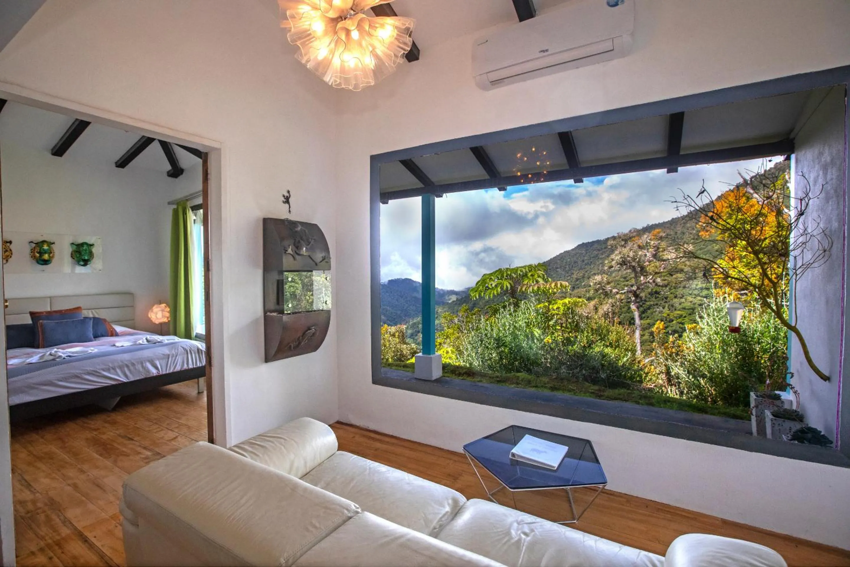 Seating area, Bed in Dantica Cloud Forest Lodge