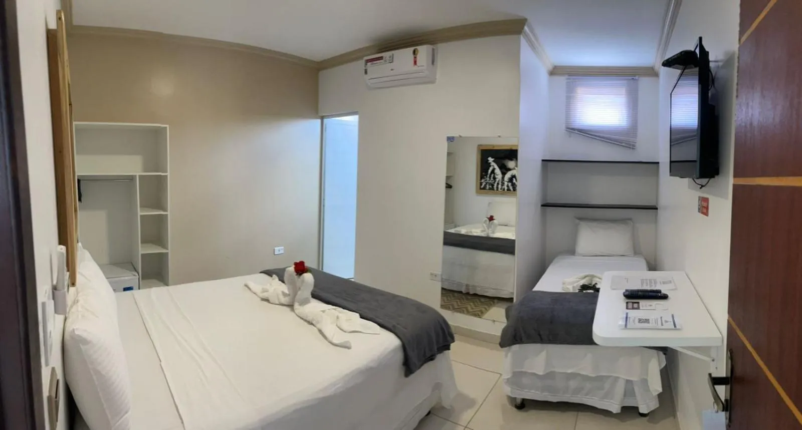 Bed in Pousada La Belle