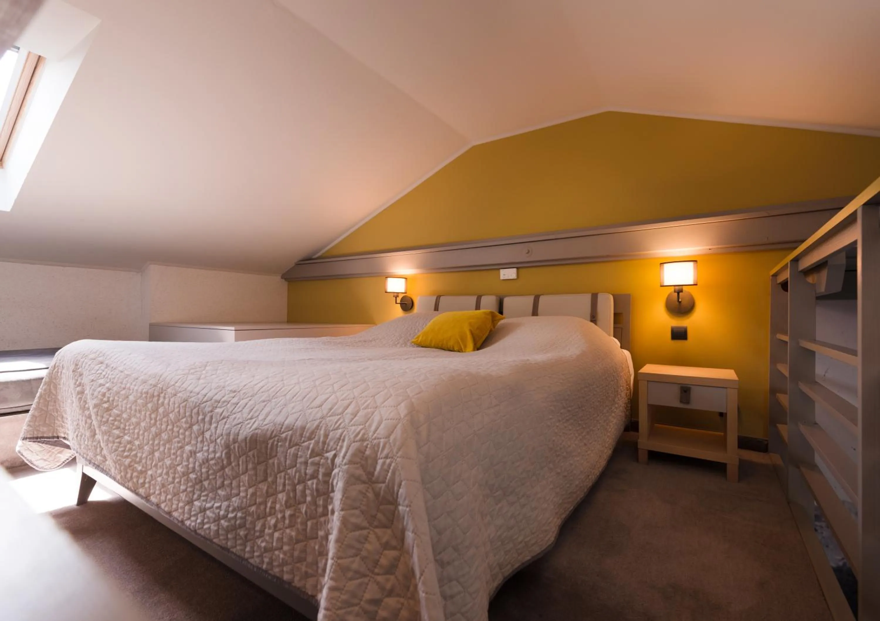 Bed in Hotel Visegrád