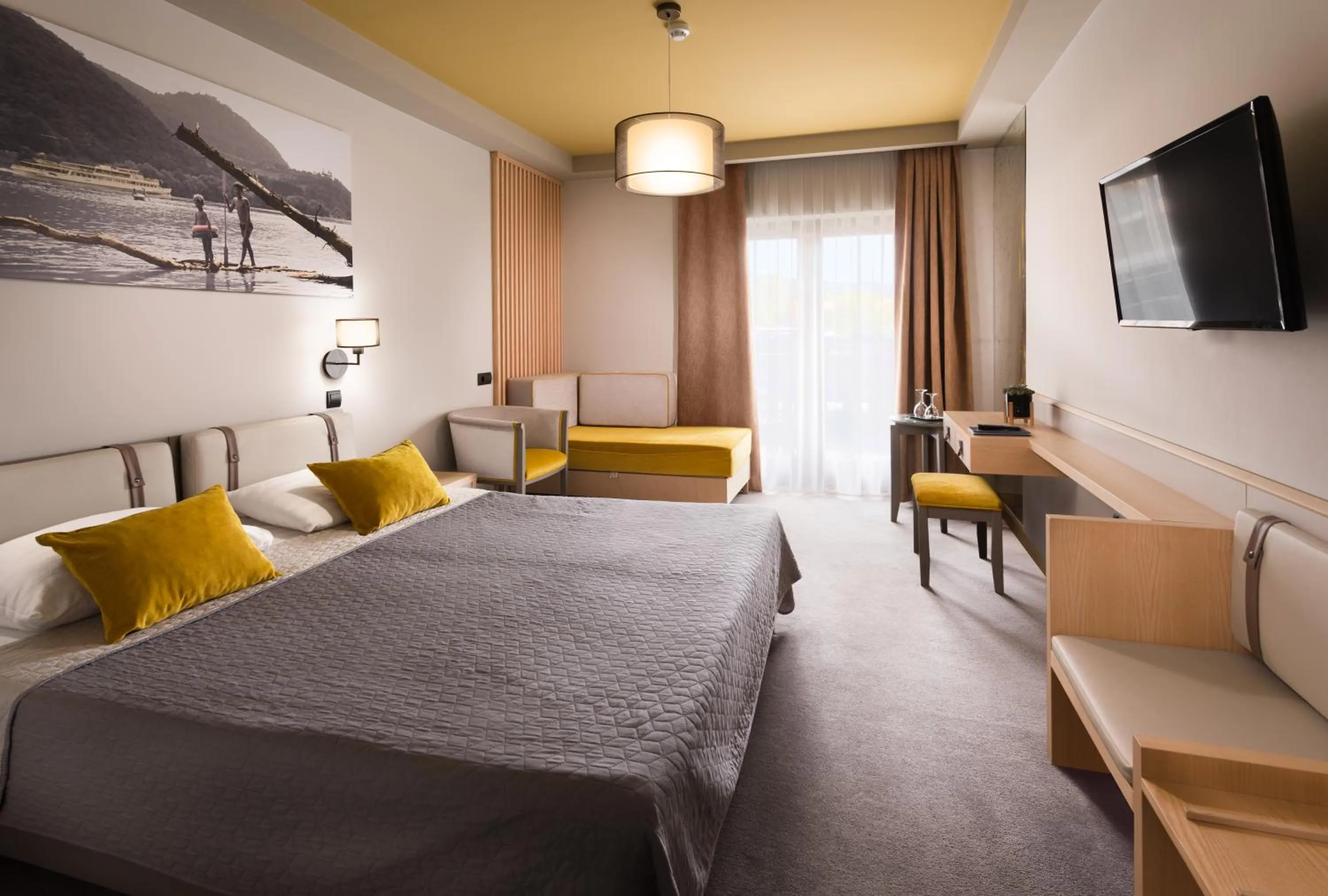 Bed in Hotel Visegrád