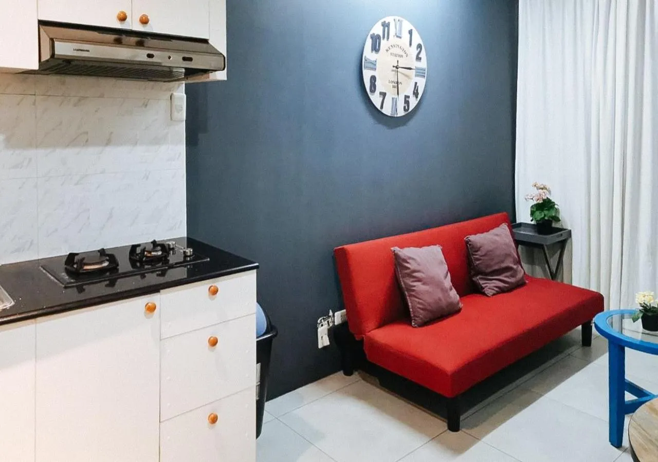 Bedroom, Kitchen/Kitchenette in GMRENTALS Apartment at Mactan Airport