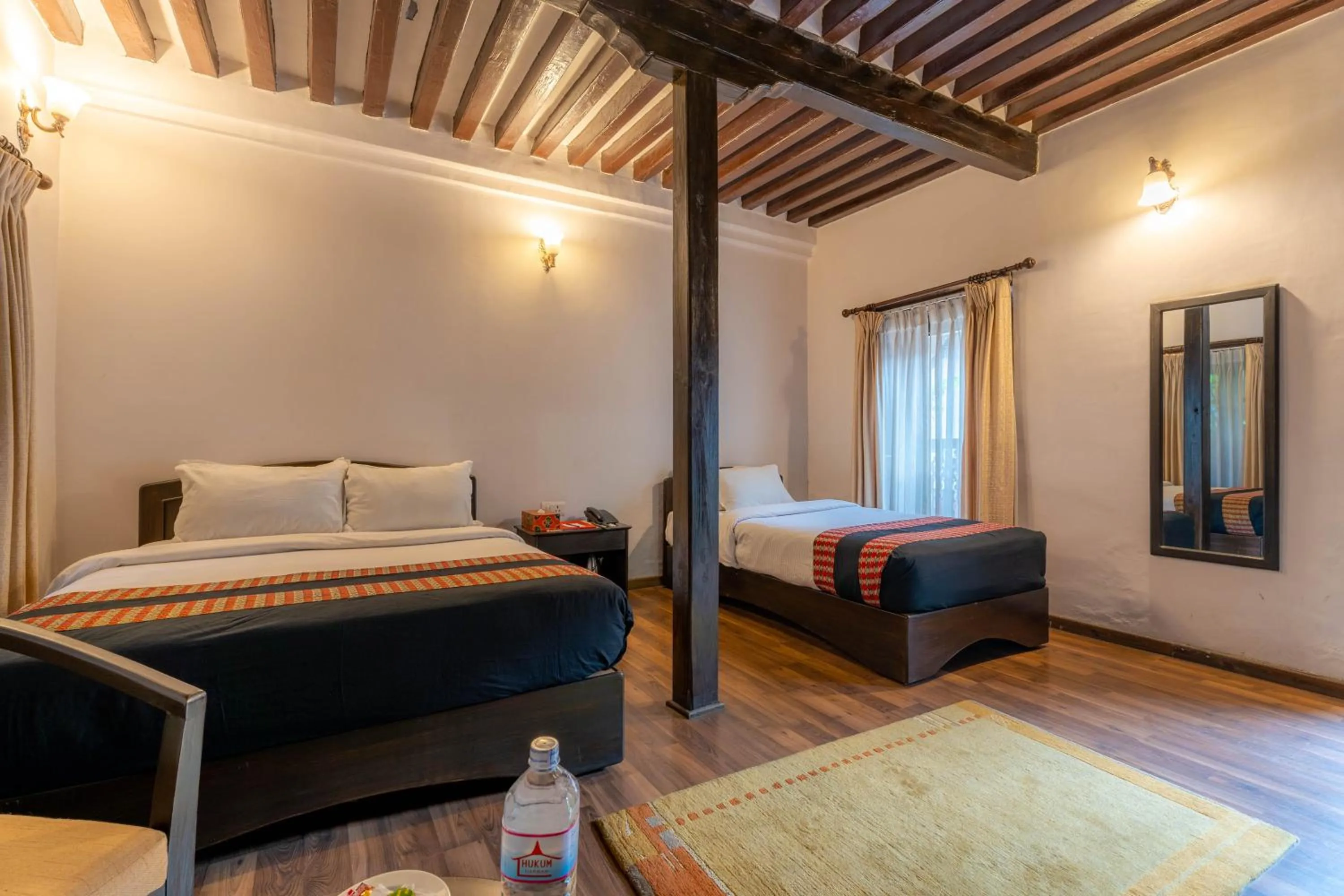 Bed in Hukum Darbar Restaurant & Hotel